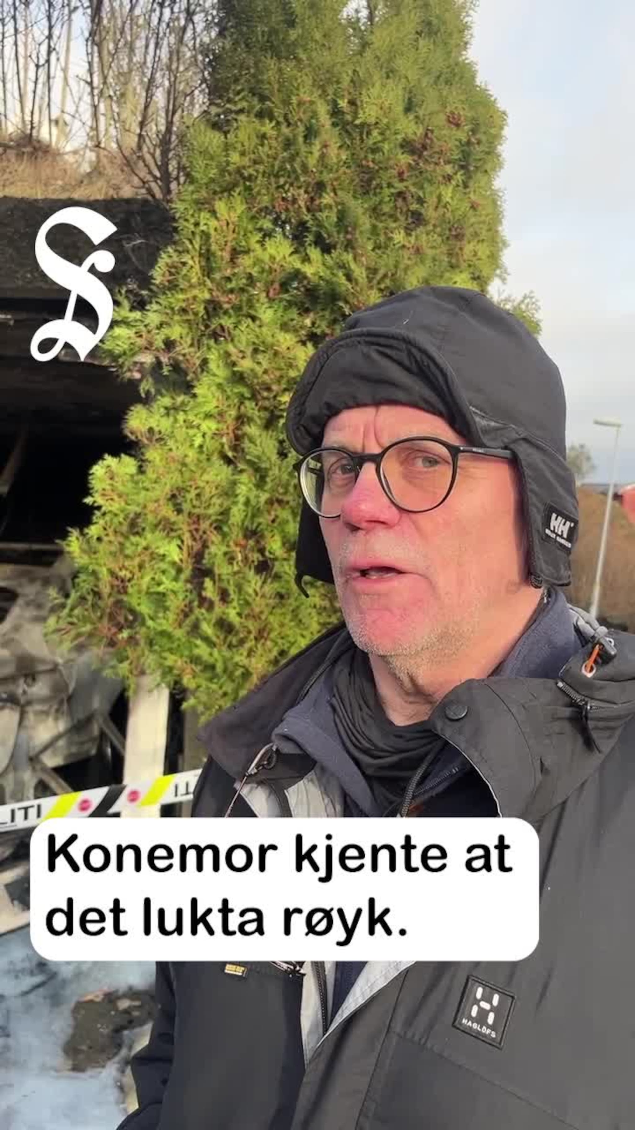 Brann i garasje på Haga