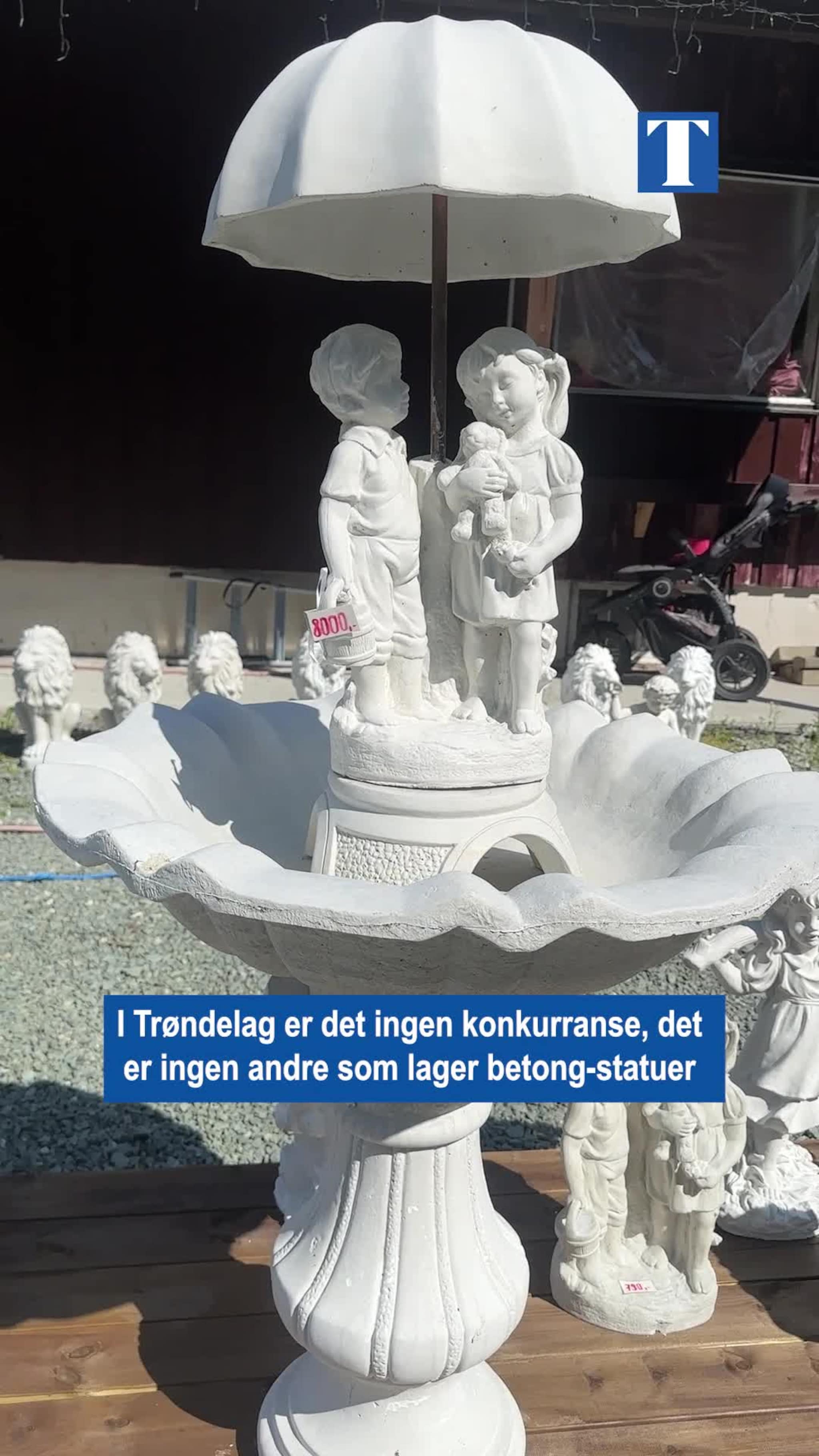 Lager betongdekorasjoner i garasjen