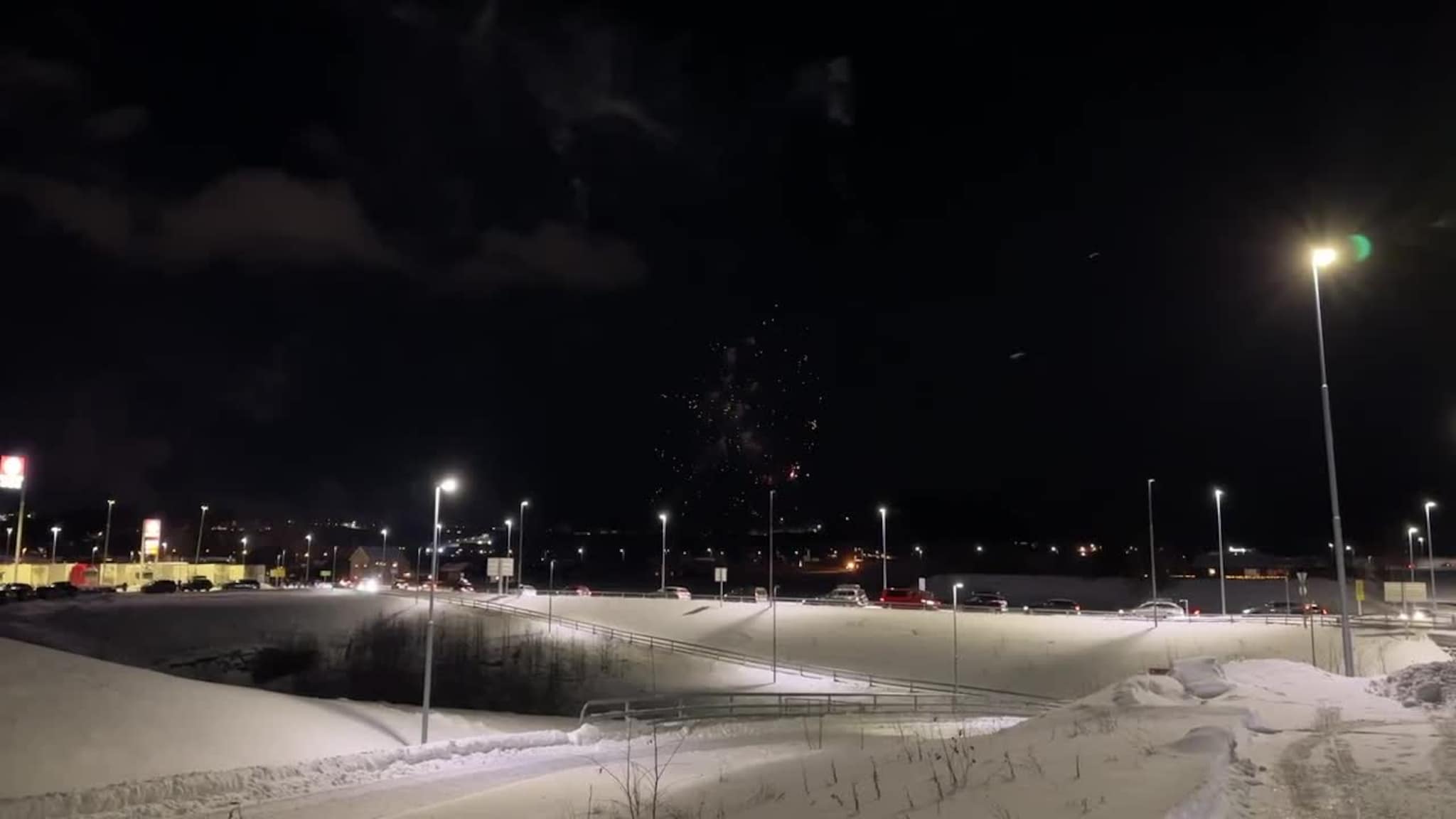 Nyttårsaften 23/24, fyrverkeri på Klett