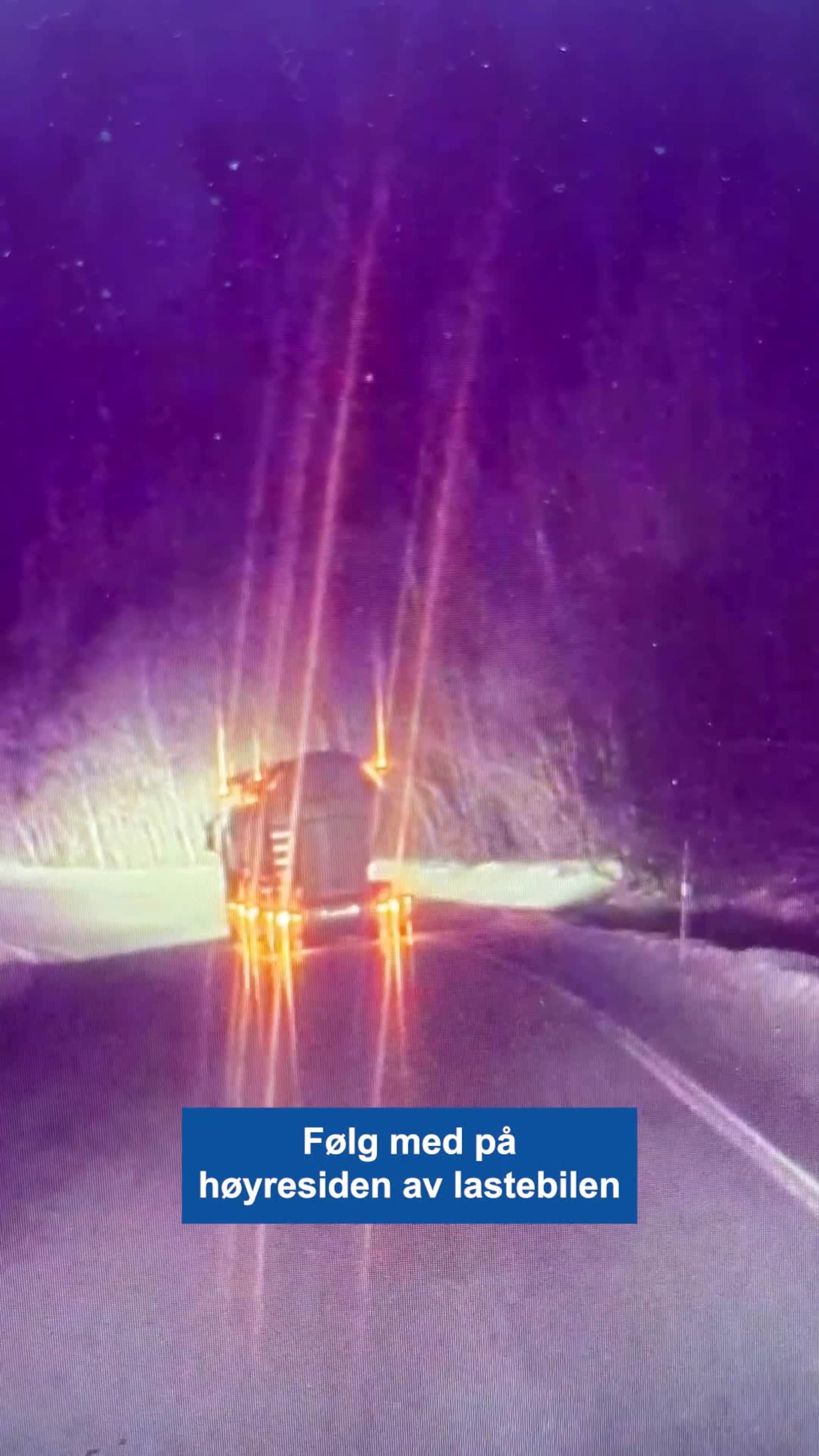 Et trailerdekk eksploderer under kjøring