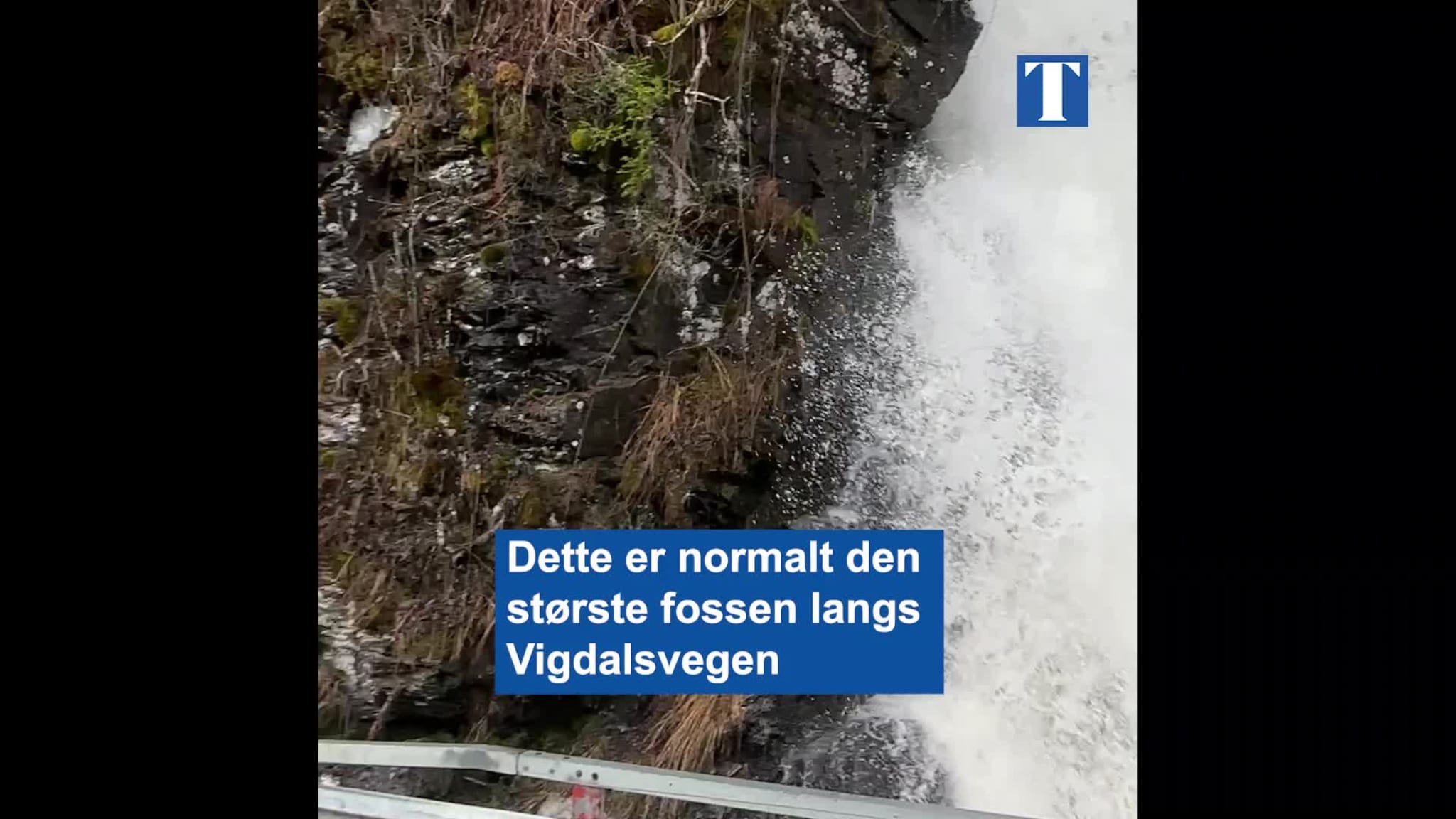 Ny foss langs Vigdalsvegen