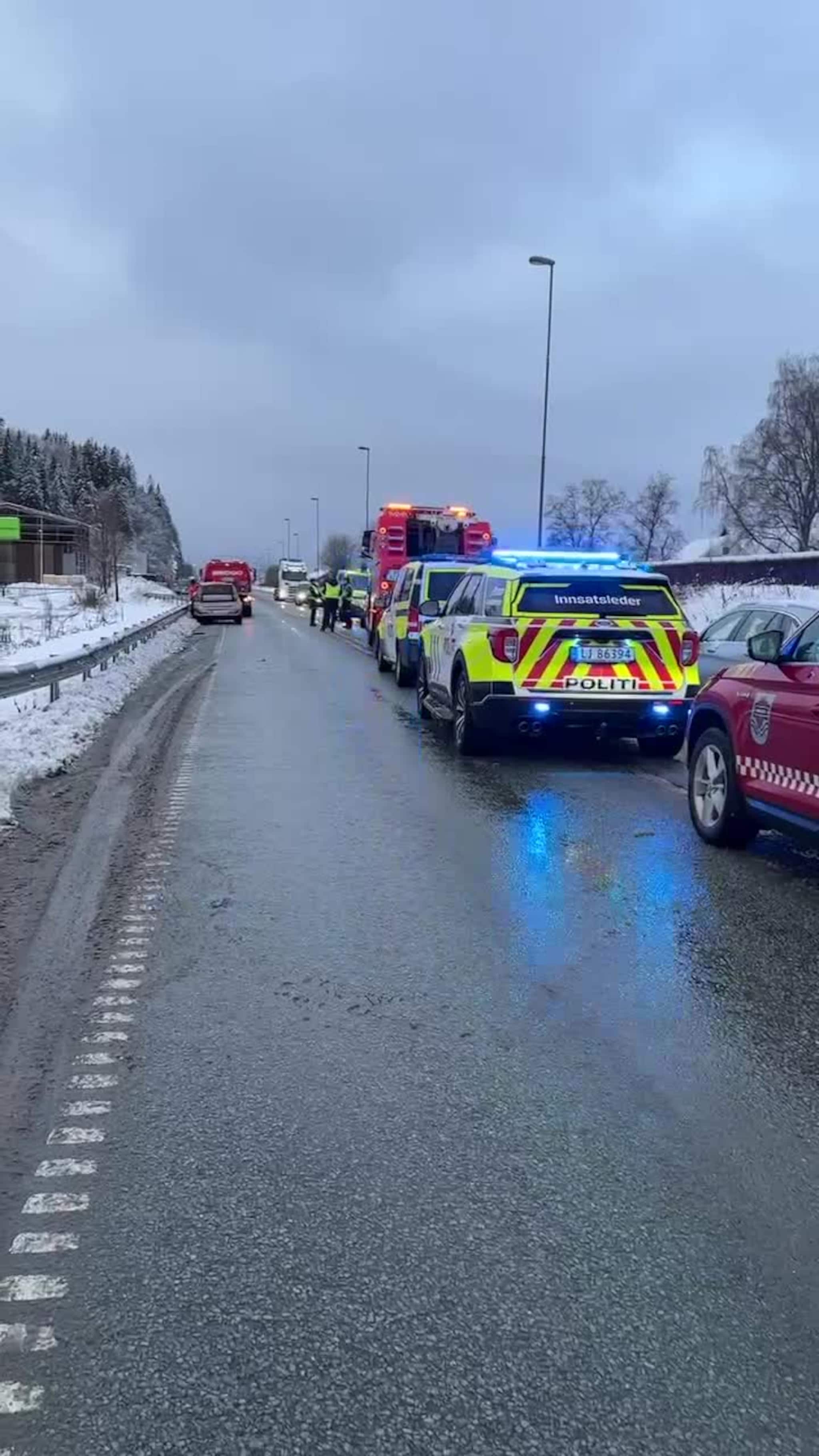 Frontkollisjon på Øysand