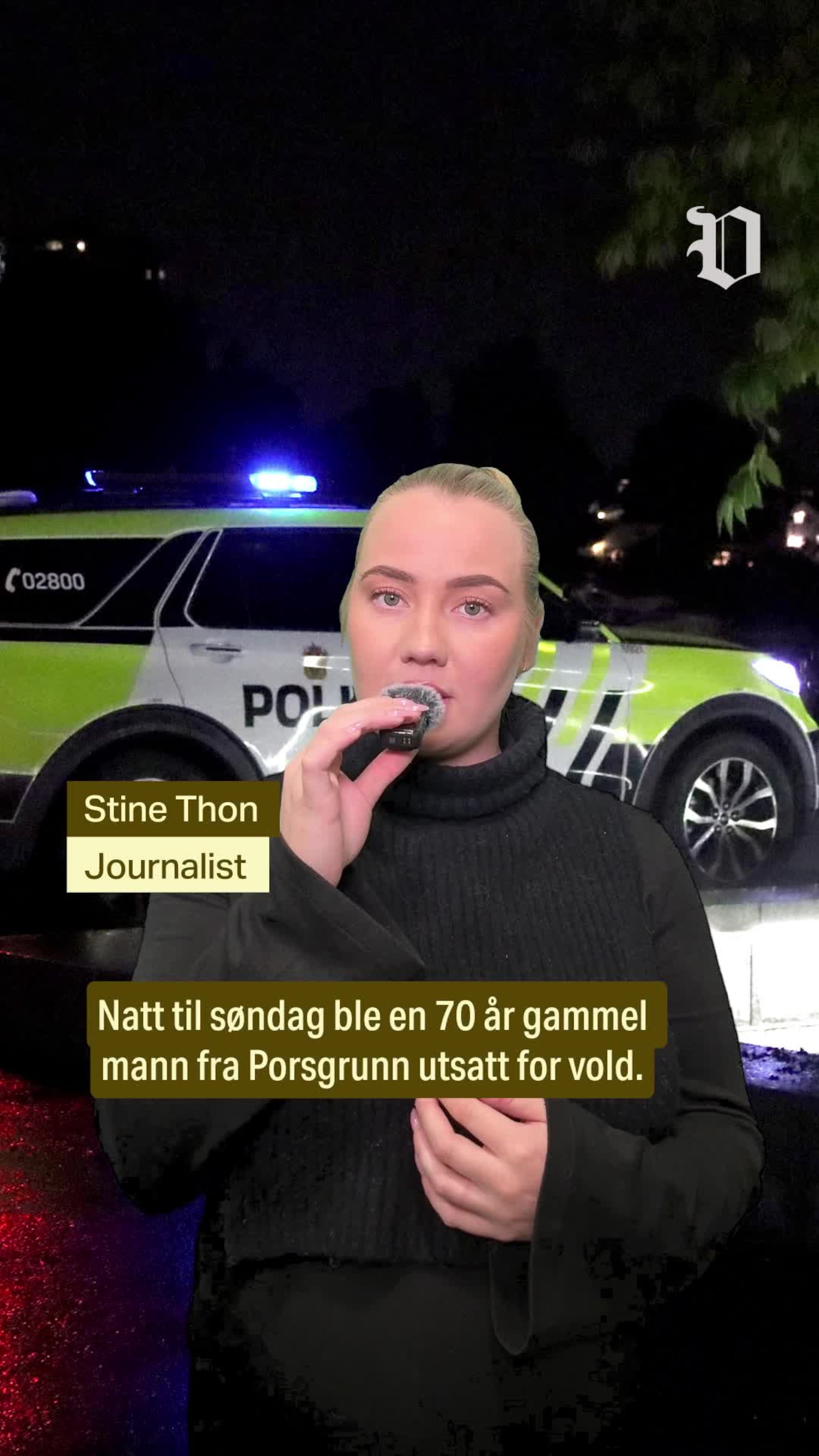 Mann i 70-årene utsatt for vold i Porsgrunn