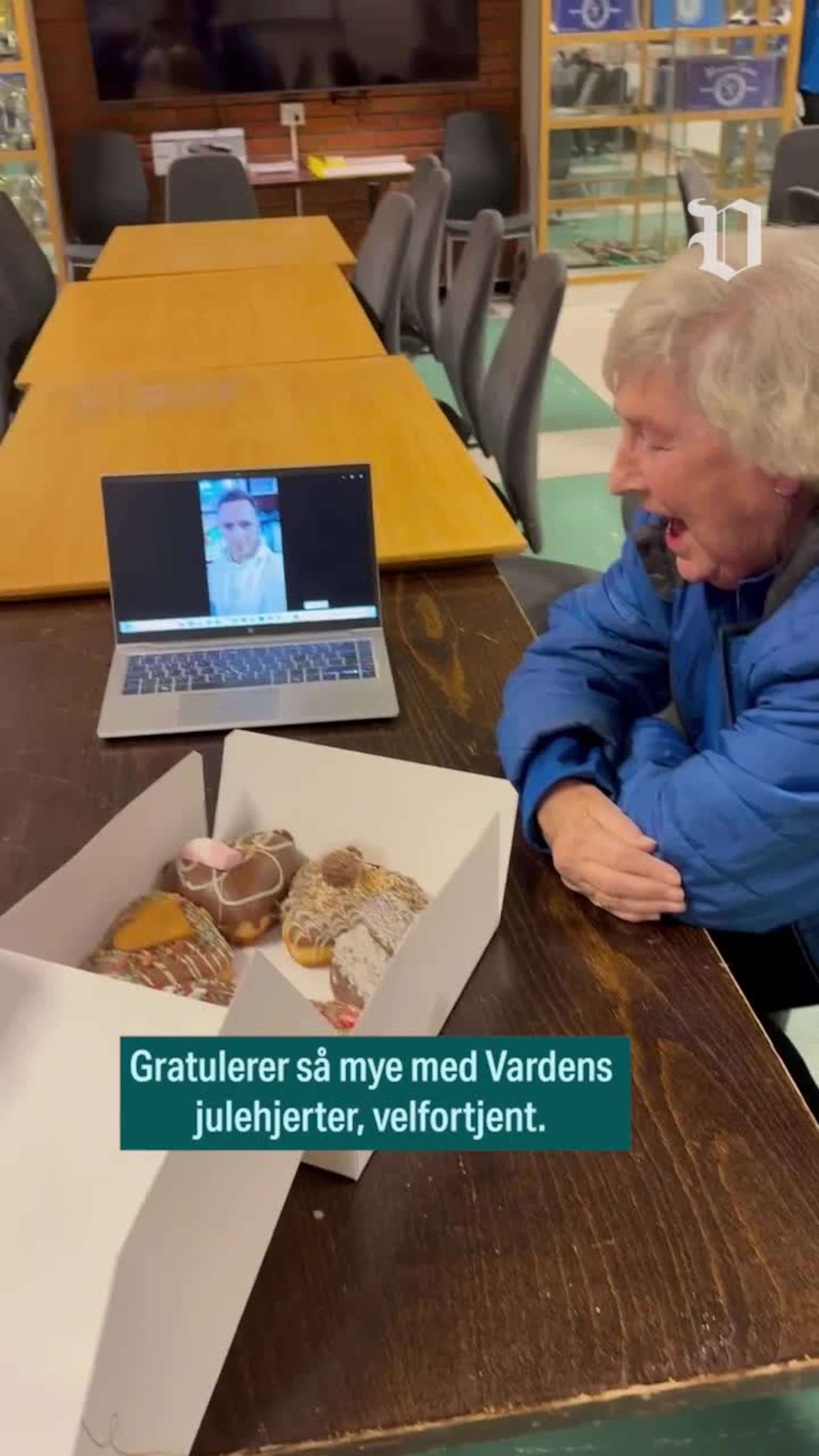 Gun ble rørt til tårer da hun så hvem som dukka opp på skjermen