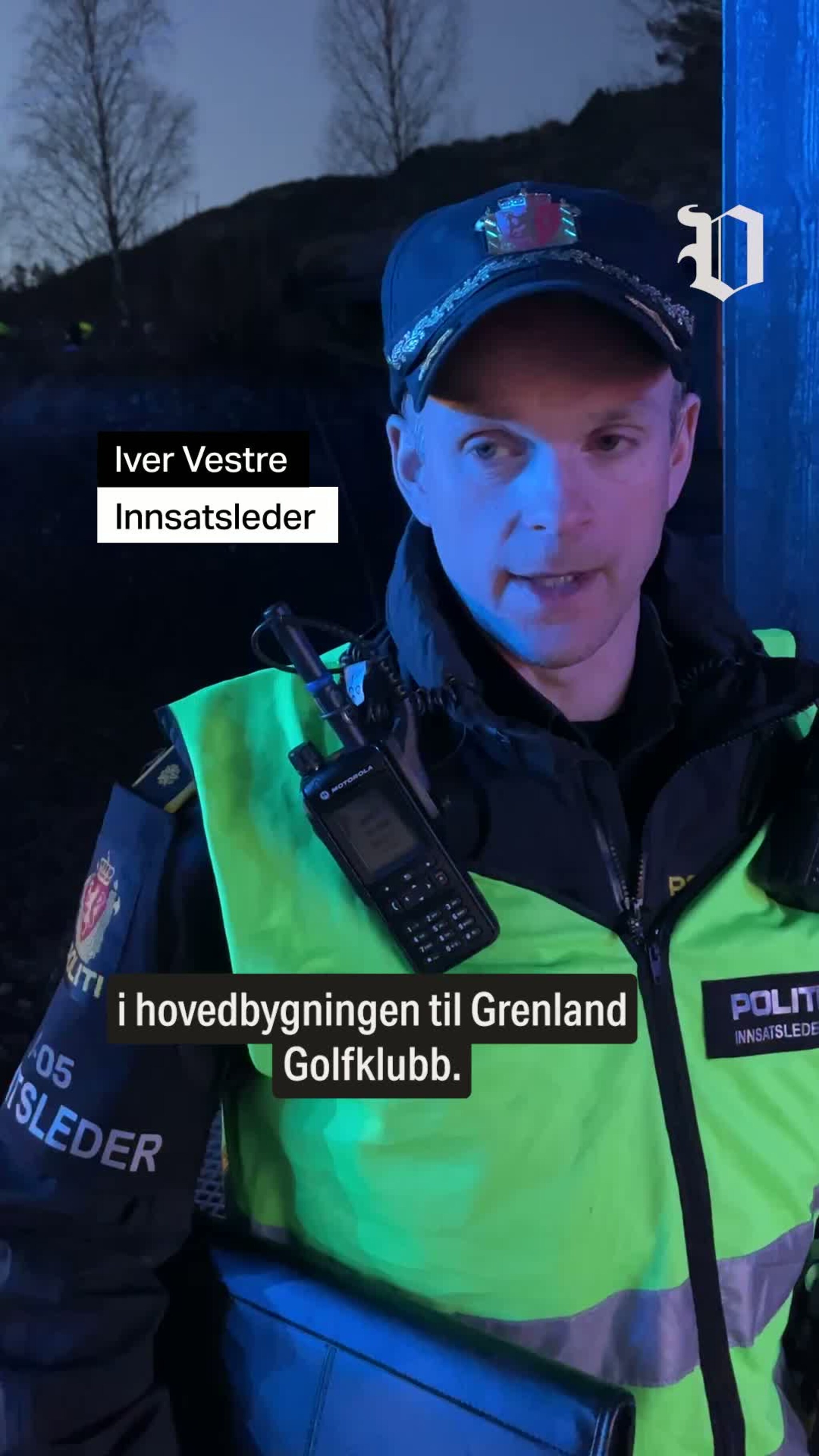 Brann i klubbhuset til golfklubben i Skien