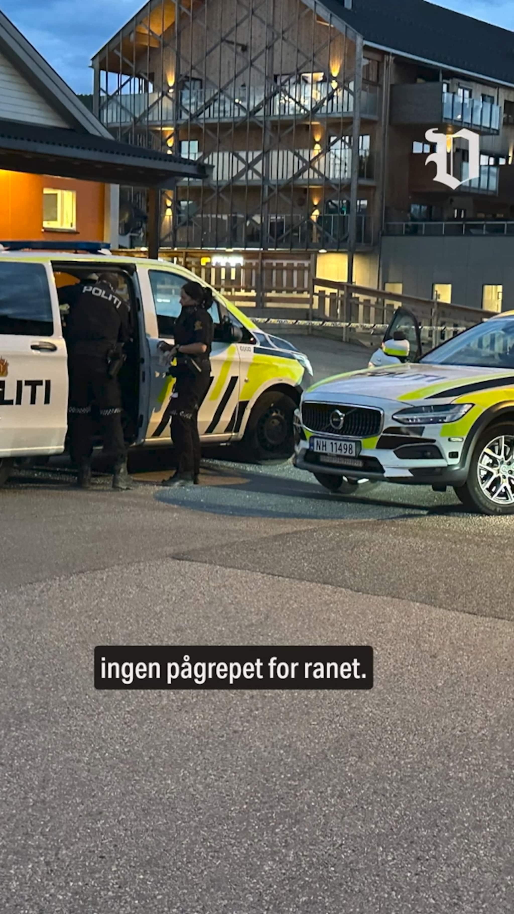 Her løper raneren fra åstedet