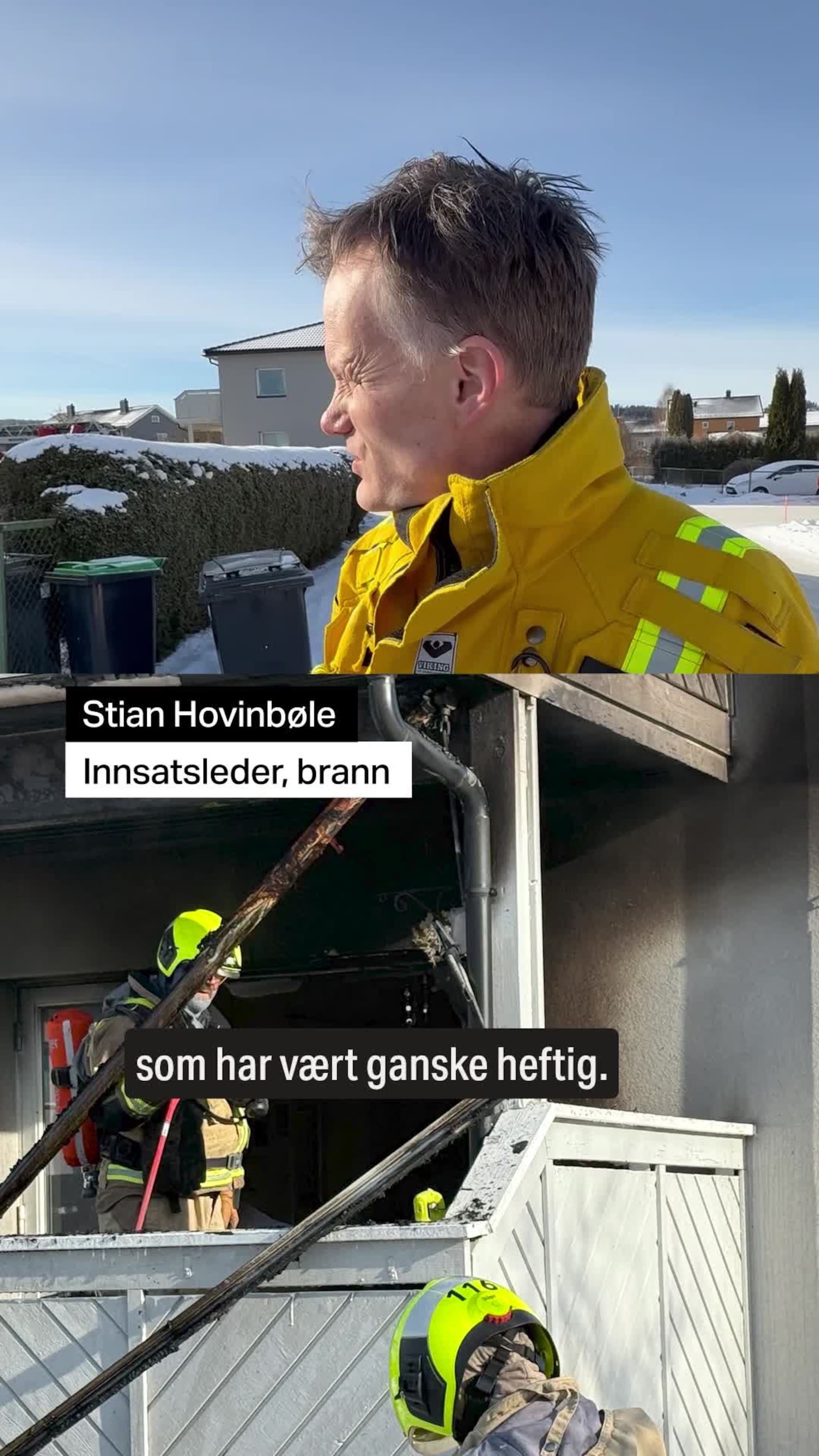 Brann i firemannsbolig