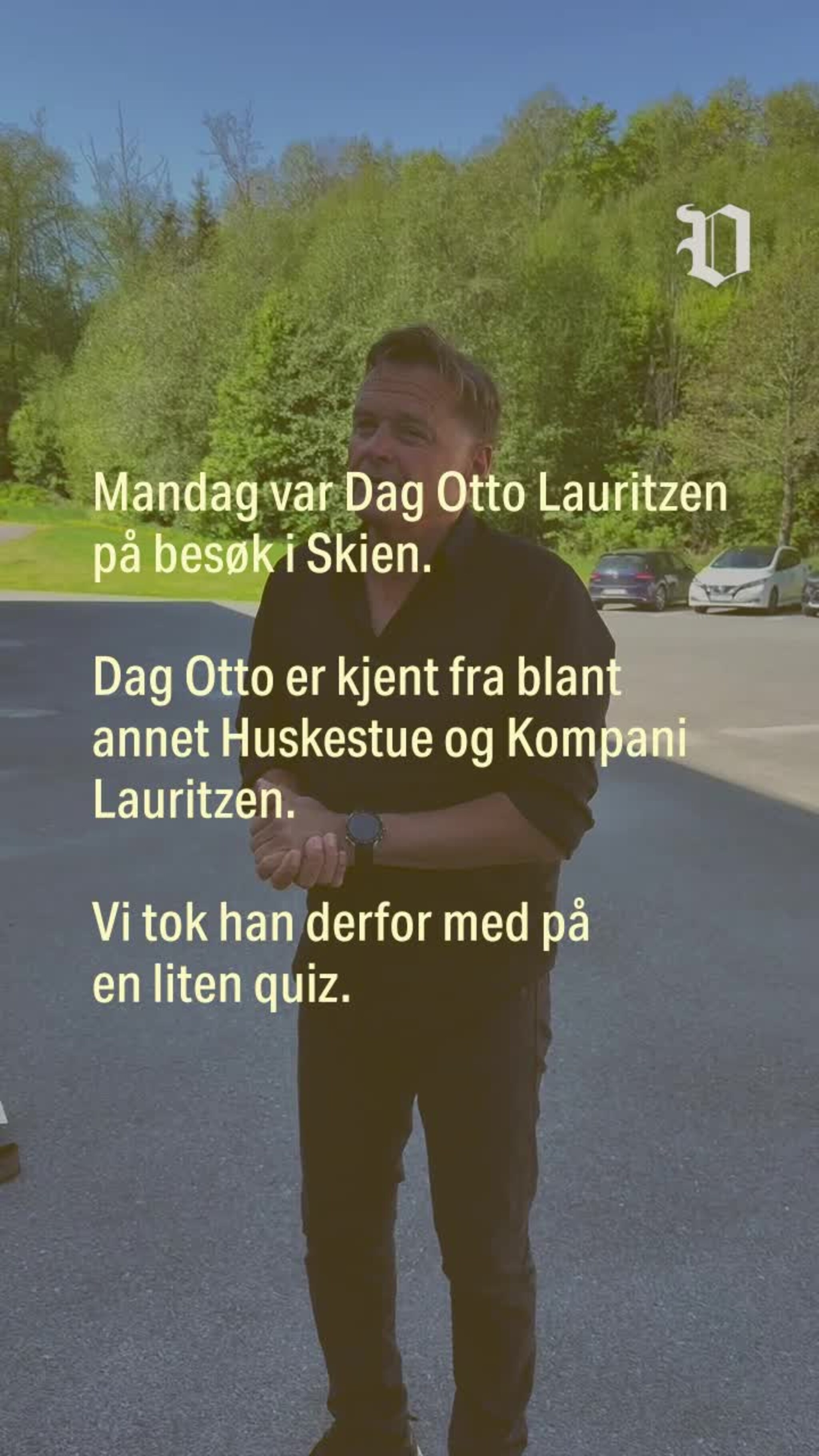 Dag Otto Lauritzen på besøk i Skien