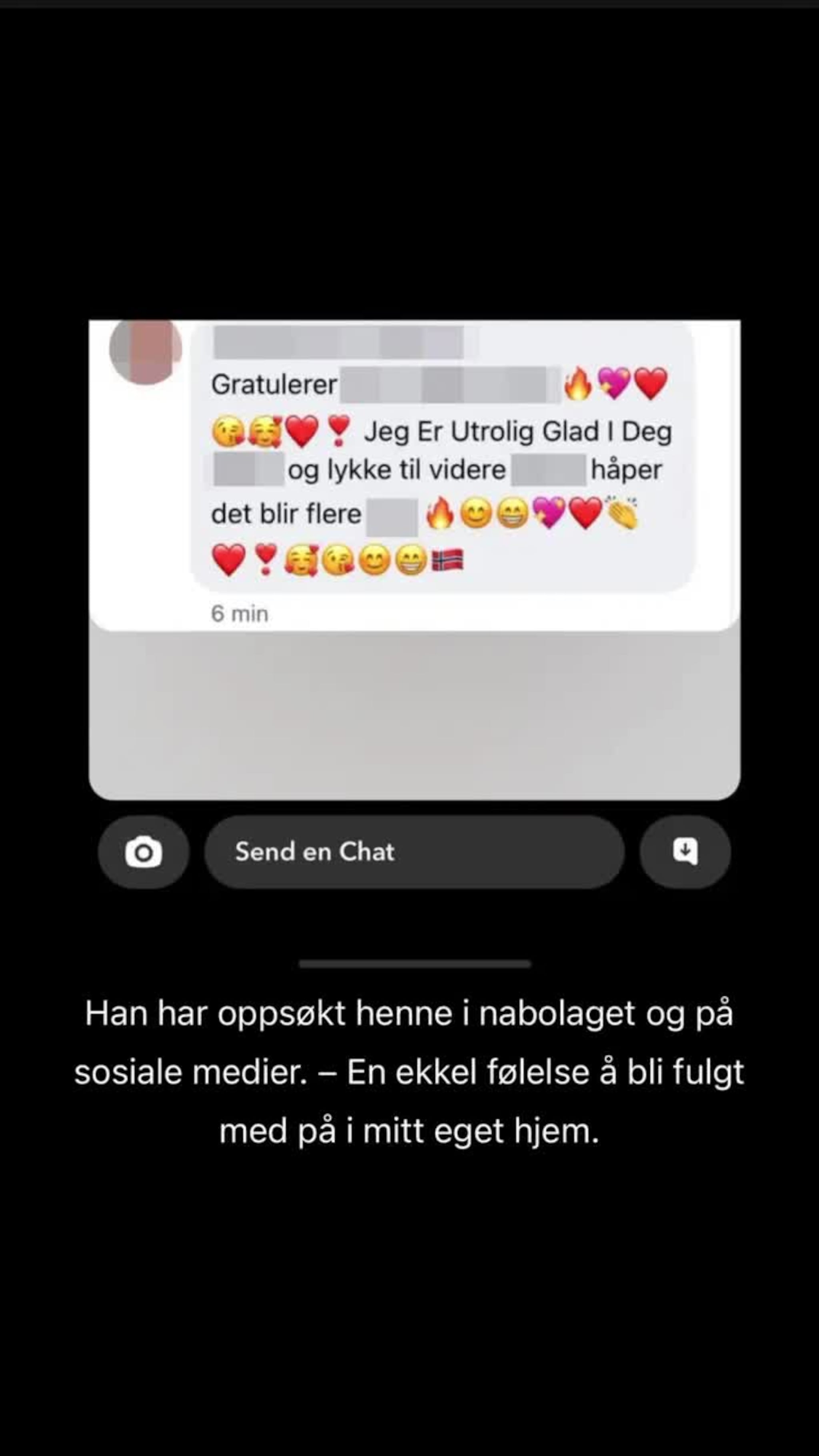 Skiensjenta blir stalket