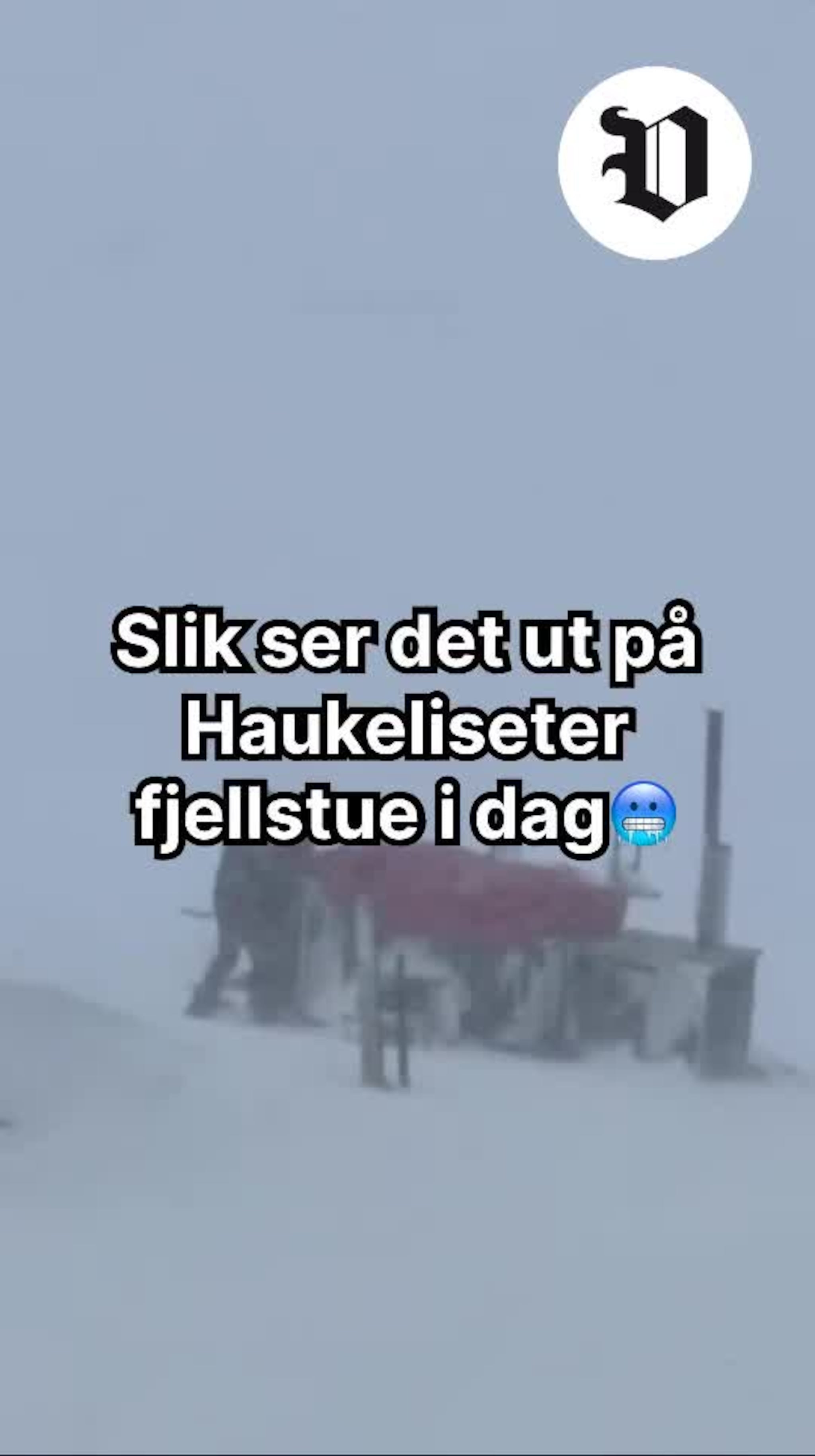 Mandag så det sånn ut på Haukeliseter fjellstue