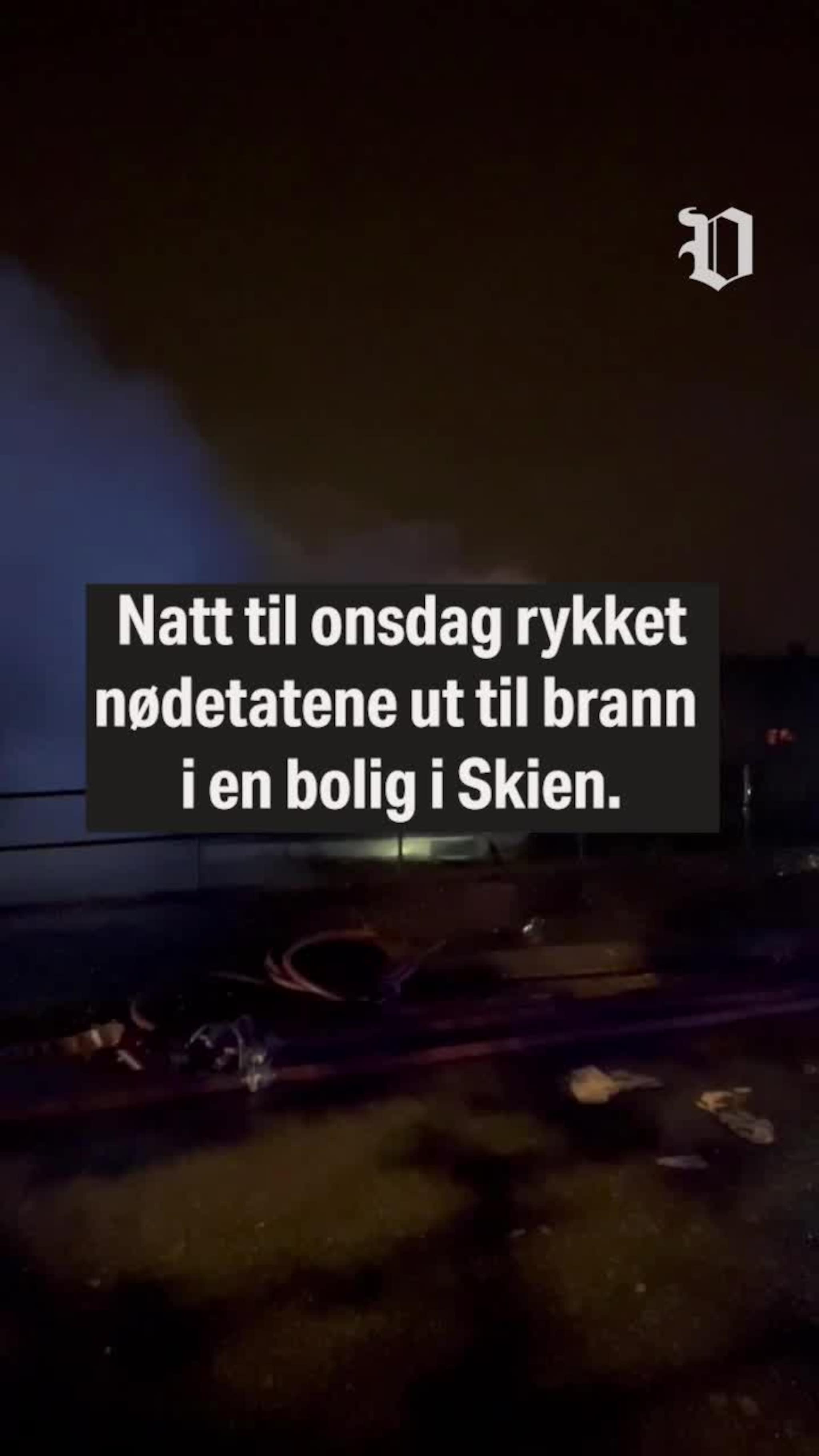 Brann i bolig i Skien natt til onsdag