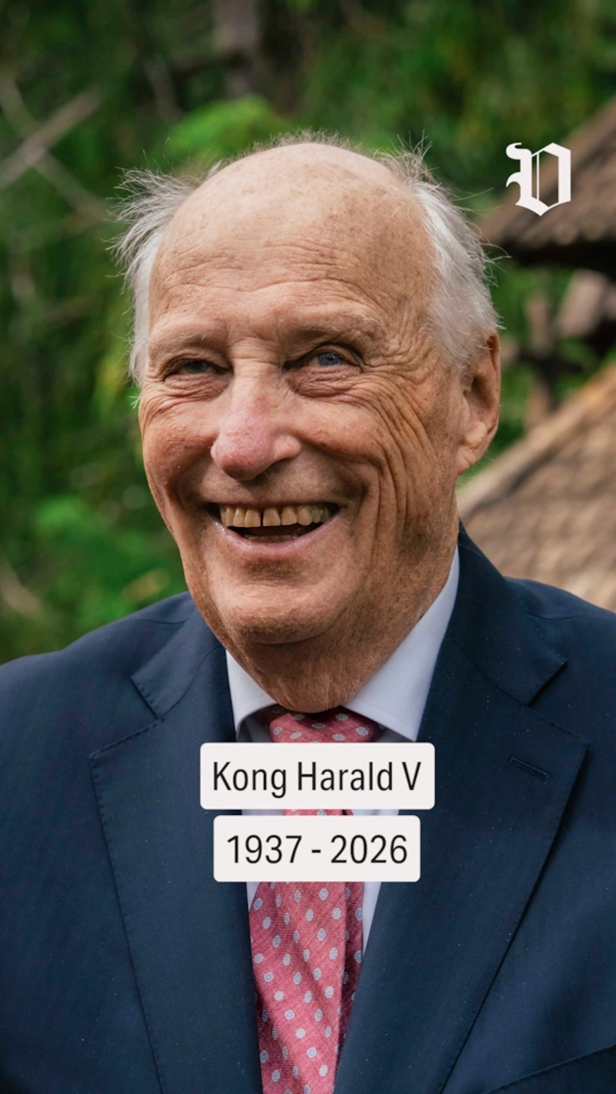 Ett minutts stillhet for kong Harald