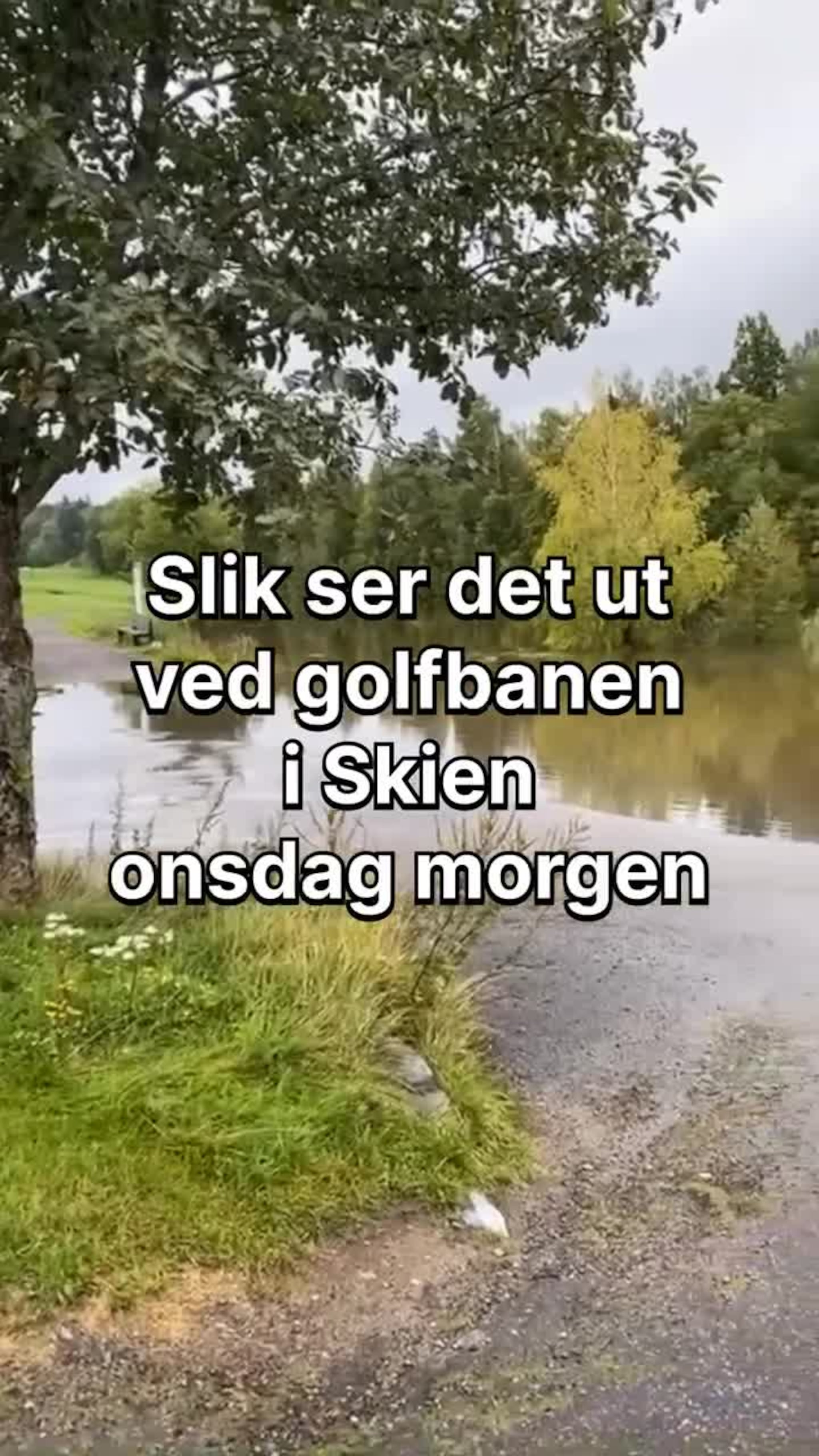 Store nedbørsmengder over Skien