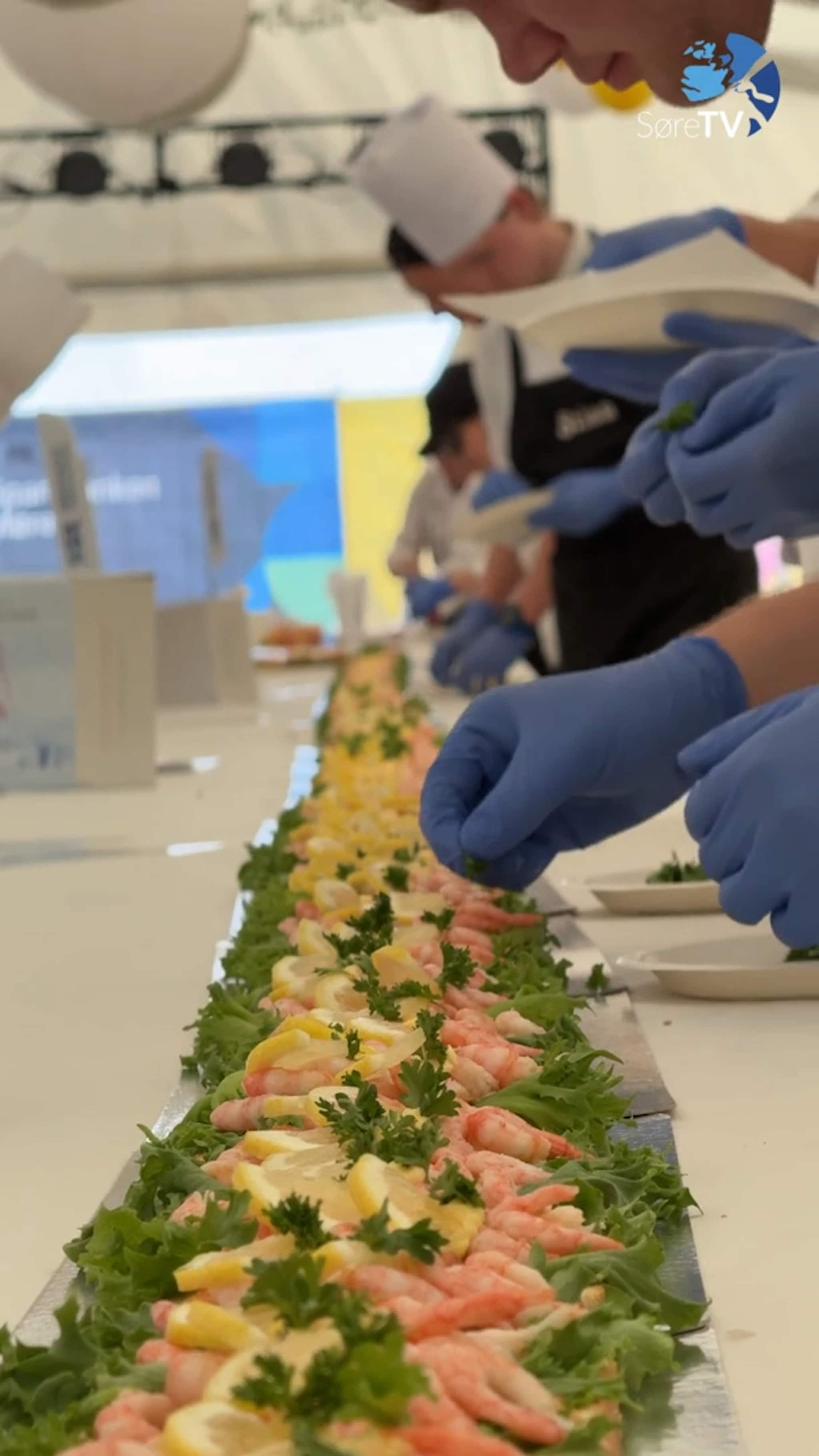 Er dette Noregs lengste rekesmørbrød?