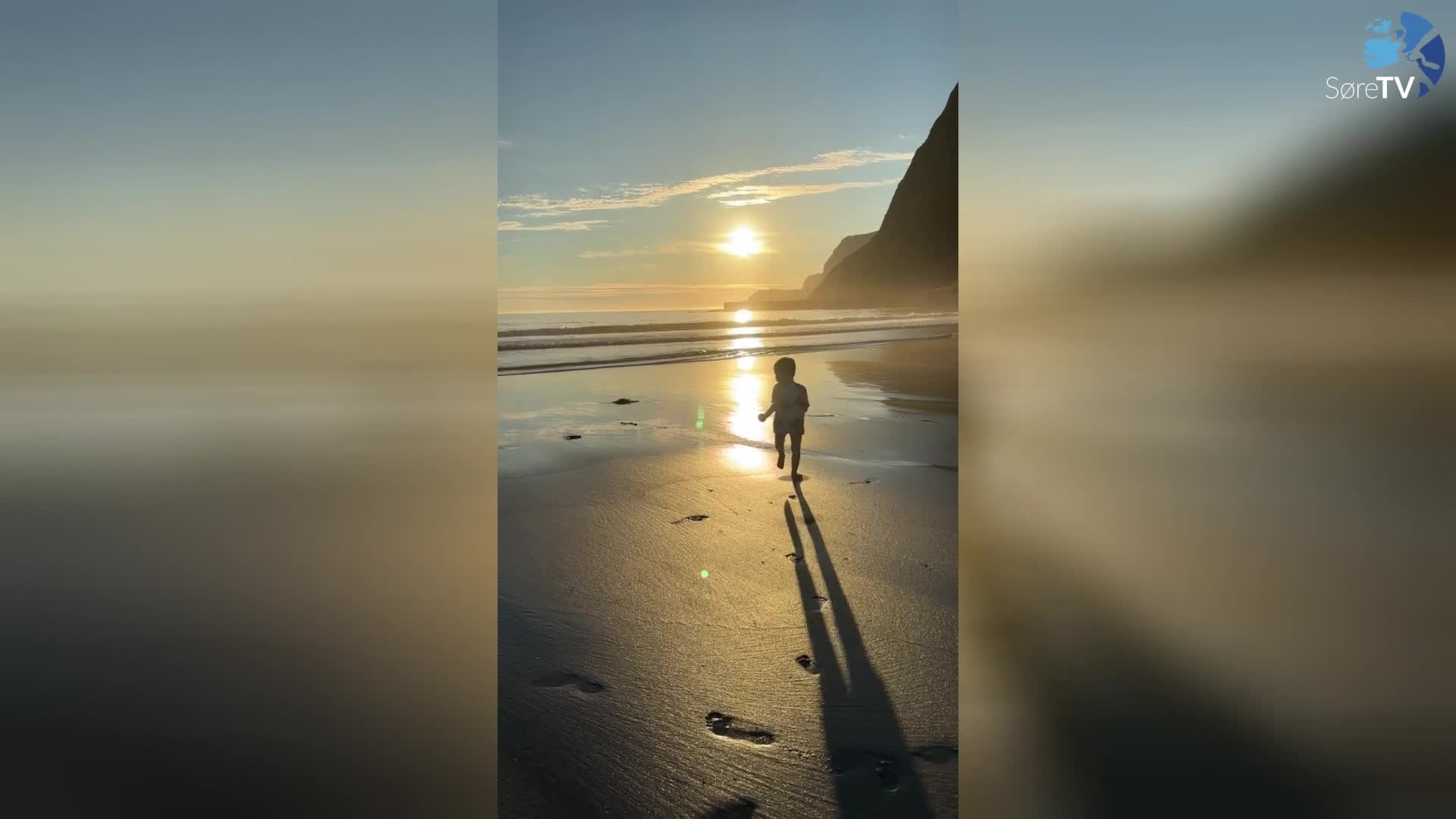 Solnedgang på Hoddeviksanden