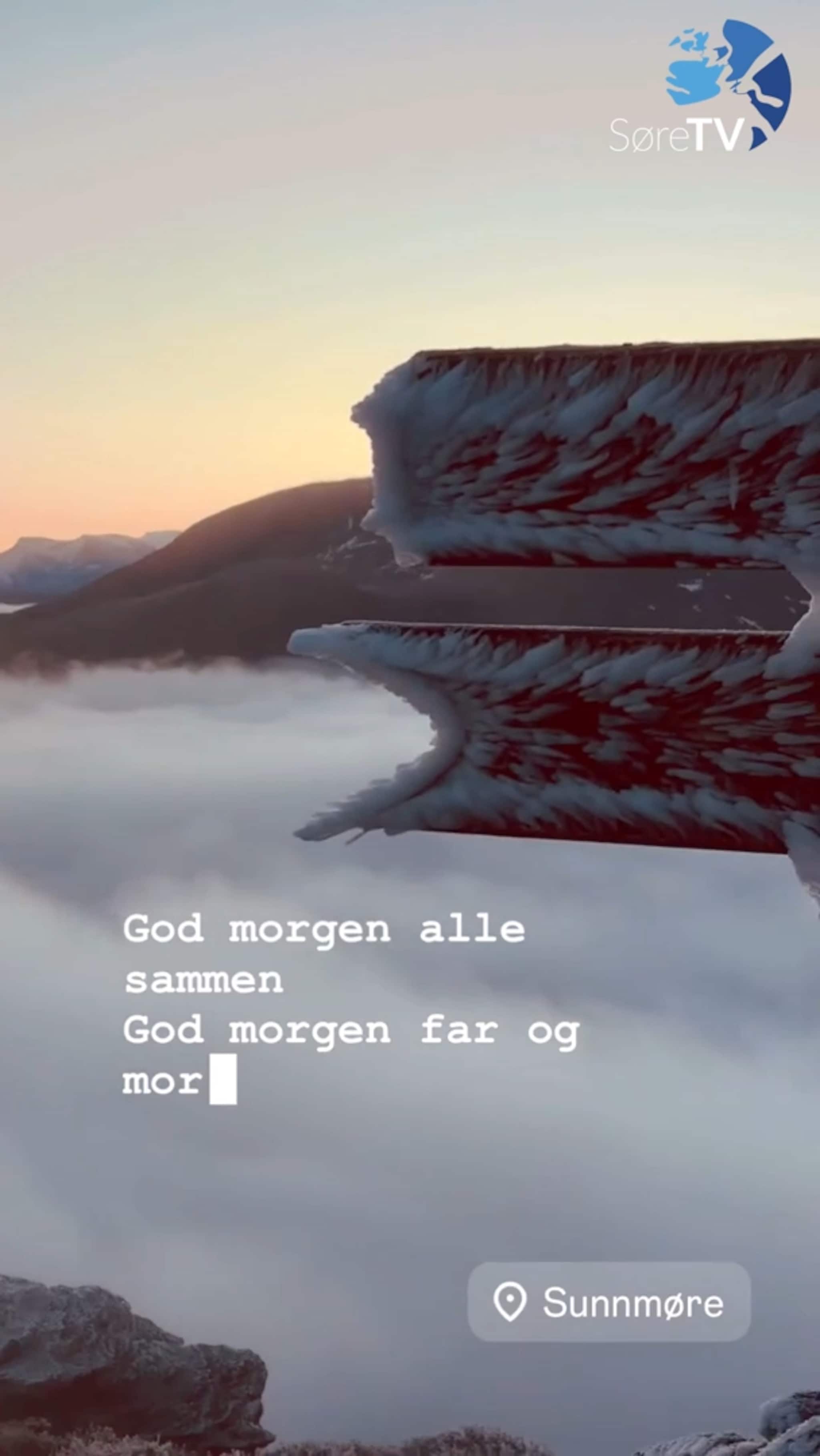 Vintermorgon på Laupsnipa