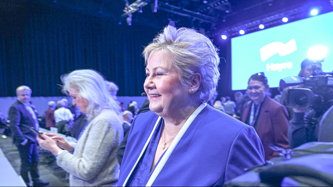 Se hele Erna Solbergs siste tale som Høyre-leder