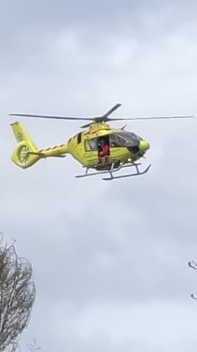 Helikopter på stedet