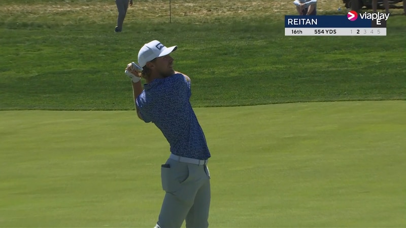 Reitan slo tilbake med kjemperunde – millimeter unna «hole-in-one»