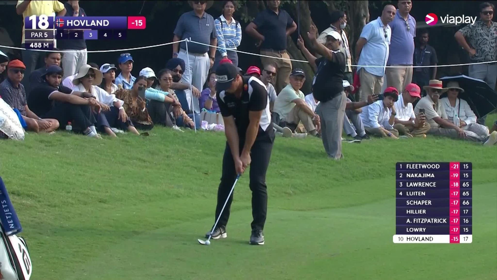 Hovland avsluttet med eagle: Sikret 6.-plass i India-turnering