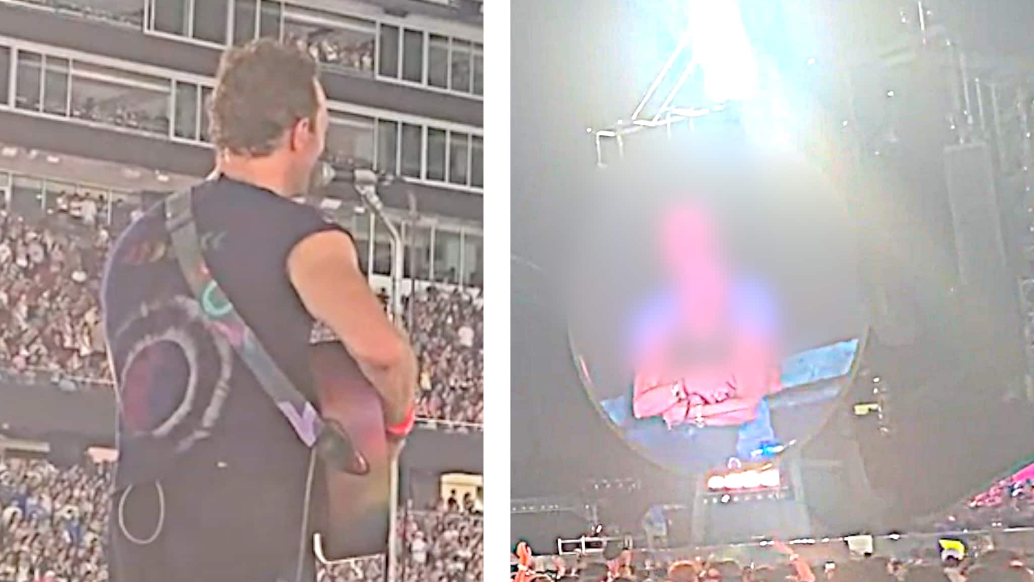 Coldplay-vokalist advarer publikum etter pinlig kamerahendelse