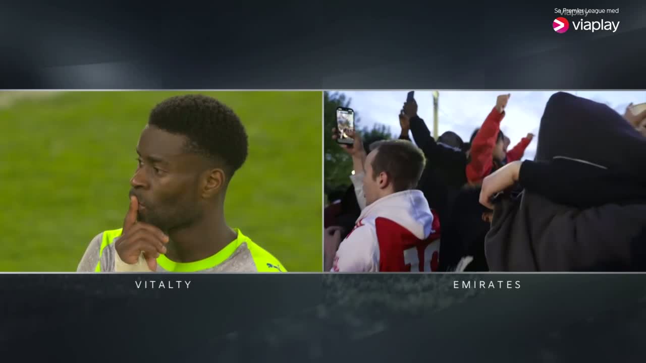 Arsenal-fansen jubler for seriegull
