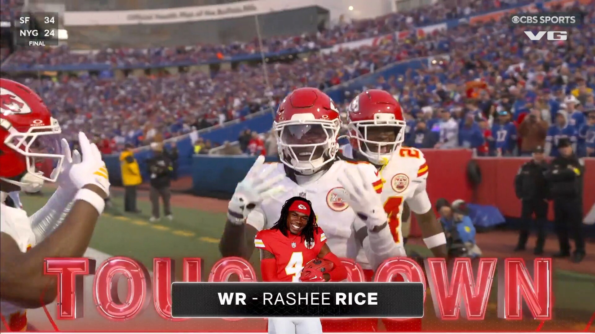 Kansas City Chiefs scorer touchdown i wildcat-formasjon med Rashee Rice ...