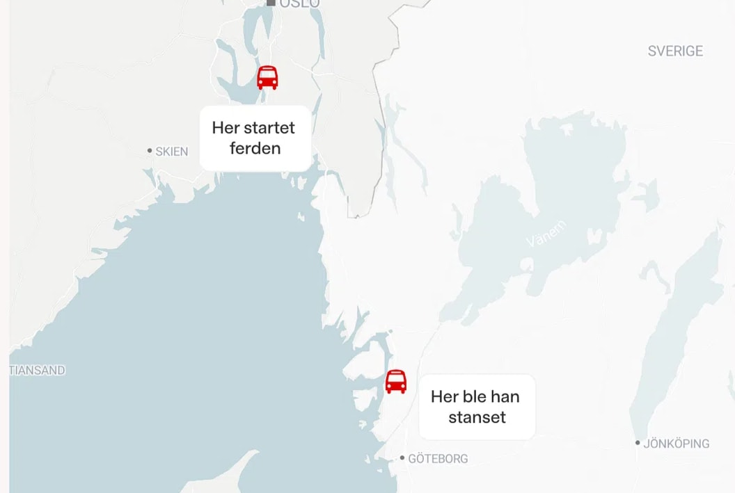 Norsk 14-åring stjal buss – kjørte til Sverige