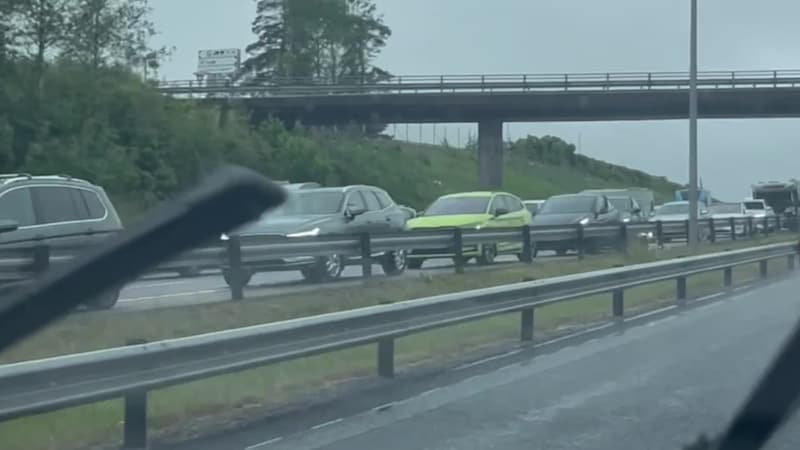 Kjedekollisjon på E18 ved Stokke