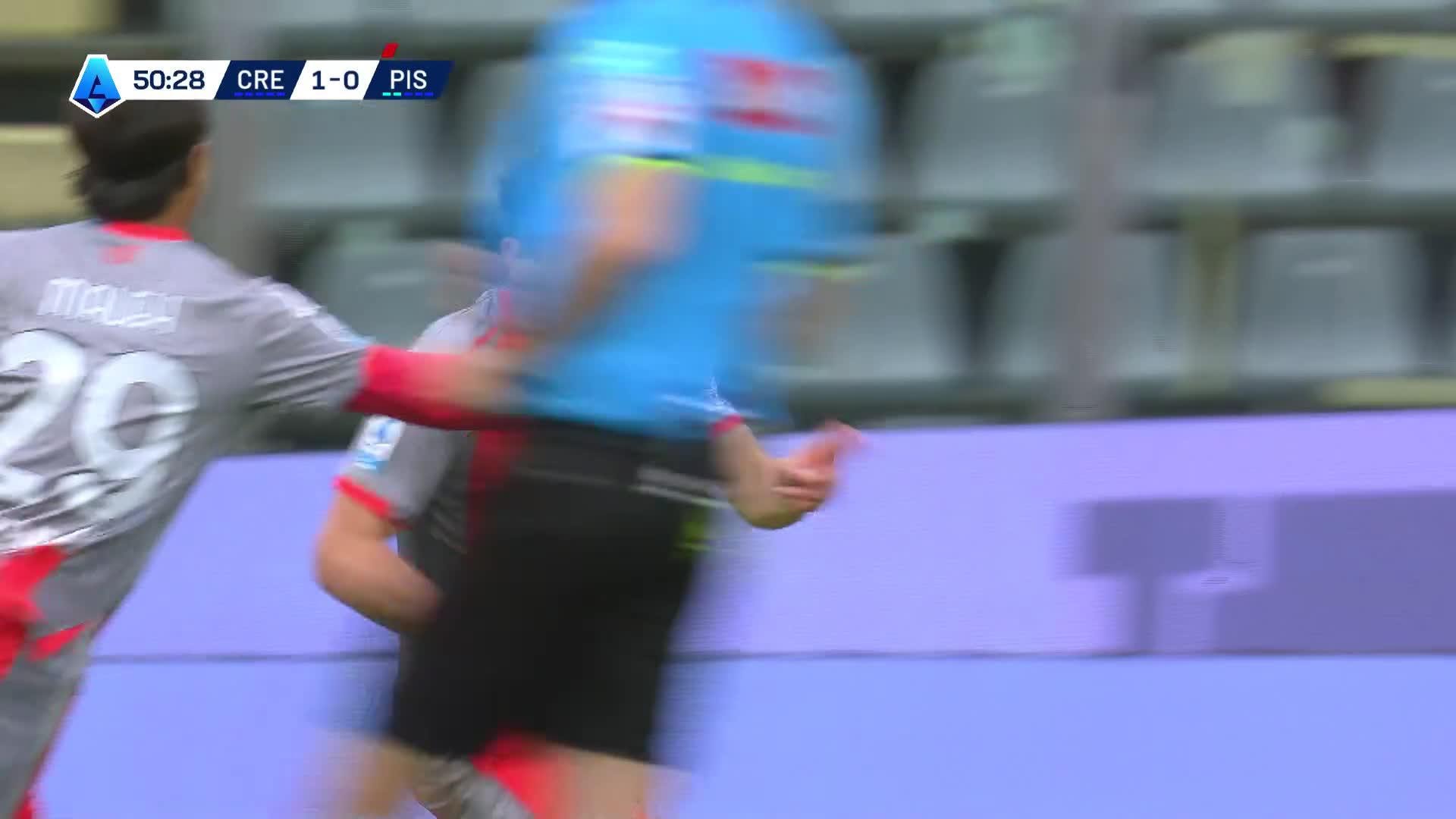Federico Bonazzoli med mål mot Pisa