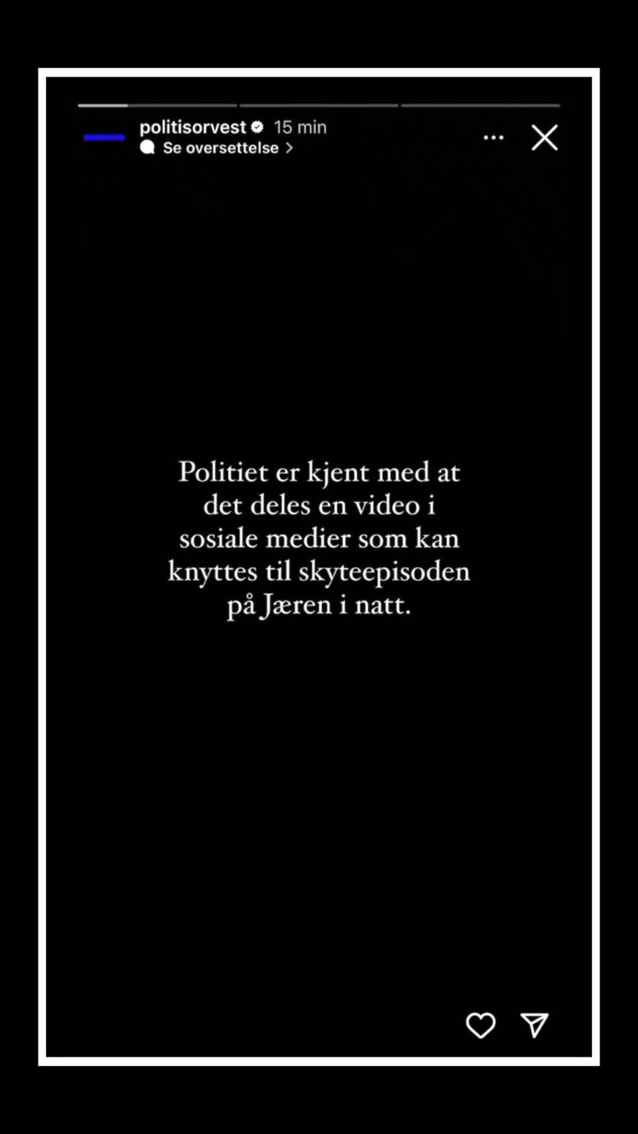 Se videoen politiet trakk fra Instagram