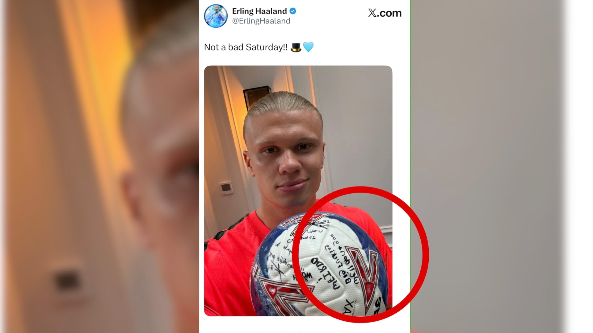 Detaljen på ballen vekker oppsikt