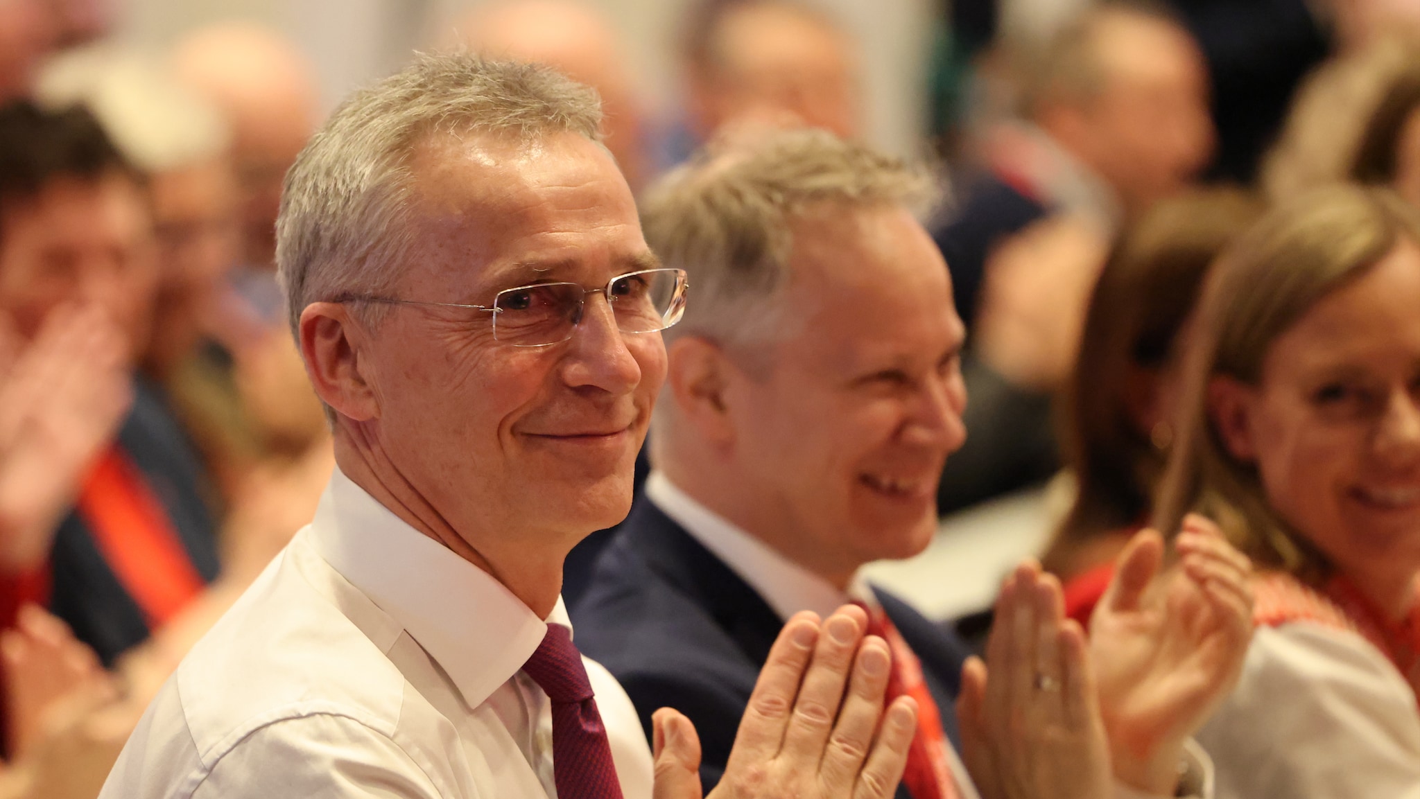 Jens Stoltenberg taler på Aps landsmøte