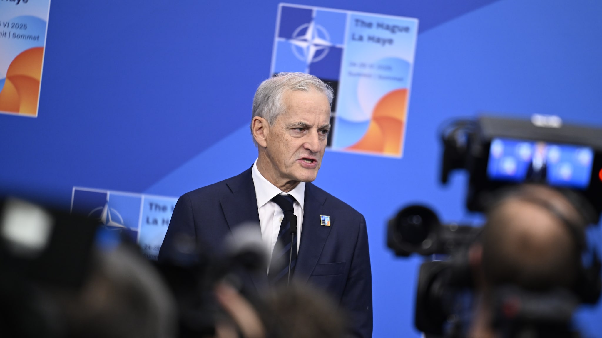 Støre møter pressen på Nato-toppmøte
