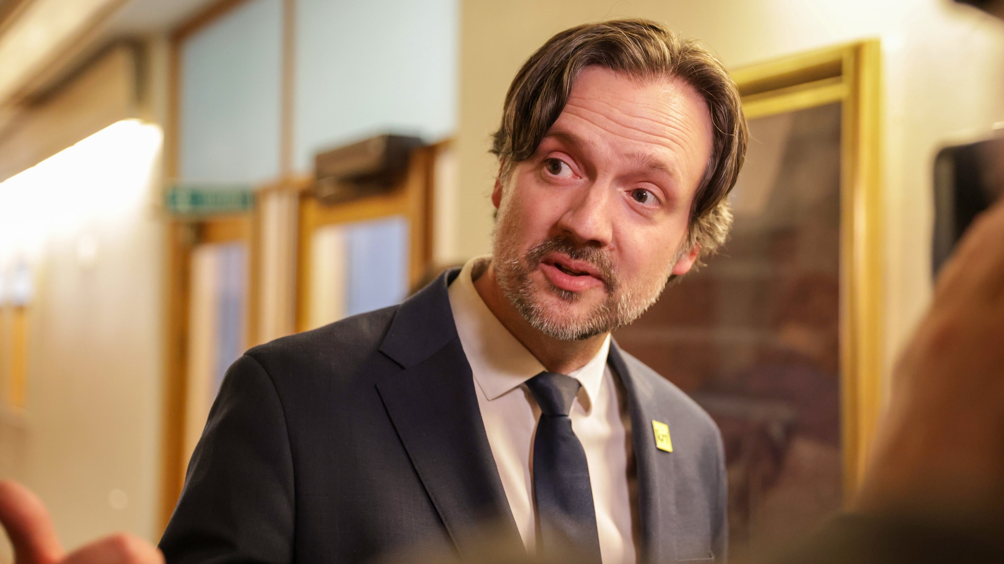 Partileder Ulstein taler til KrFs landsmøte.