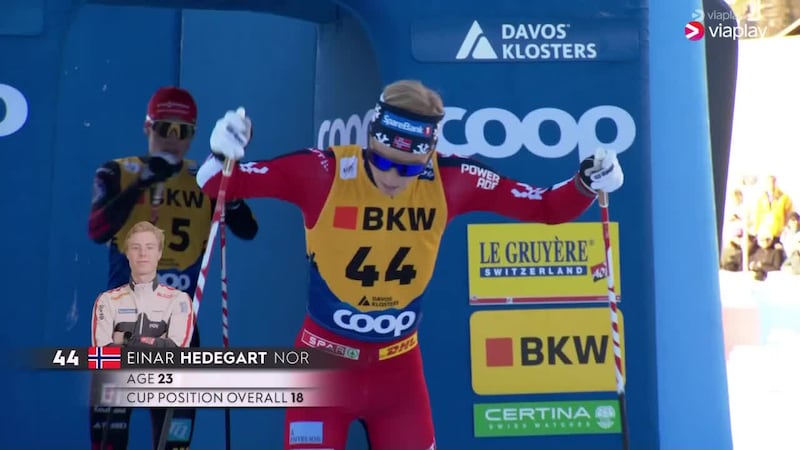 Norsk storeslem i Davos – Hedegart vant OL-øvelsen 10 kilometer fristil