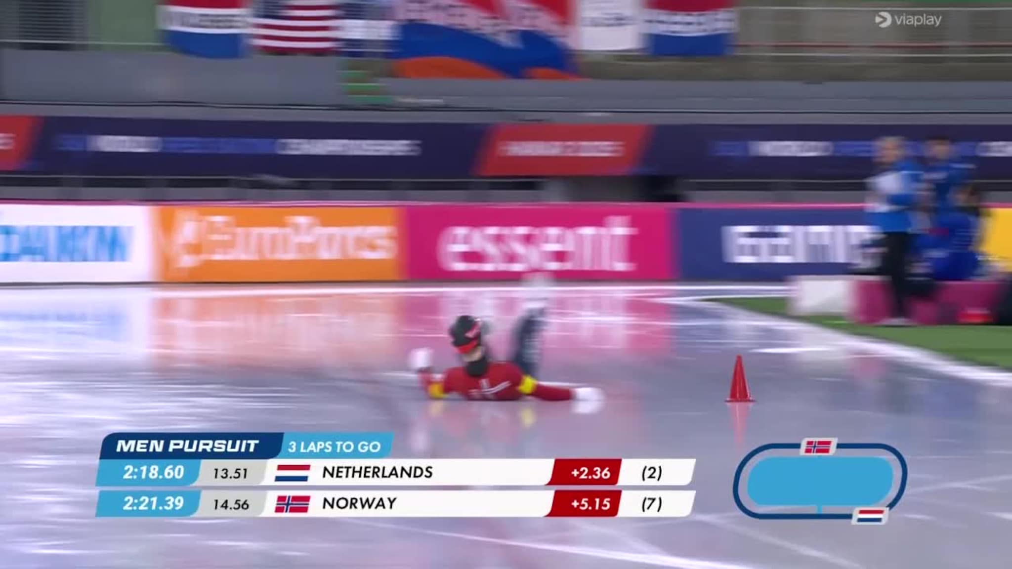 VM-skuffelse for Norge: Fall hindret medalje i lagtempo