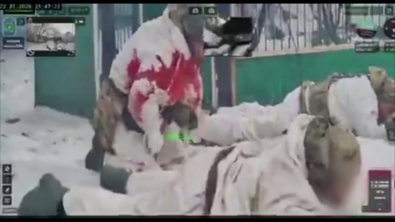 Her pågripes russiske soldater av en robot