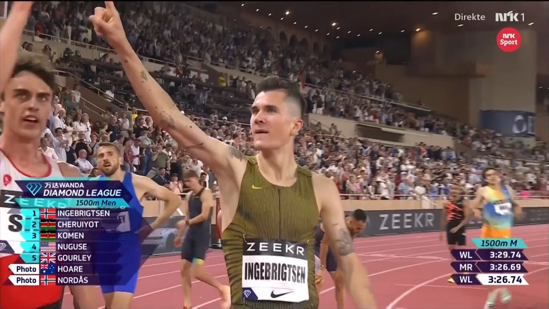 Superløp i Monaco: Jakob Ingebrigtsen forbedret egen europeisk rekord