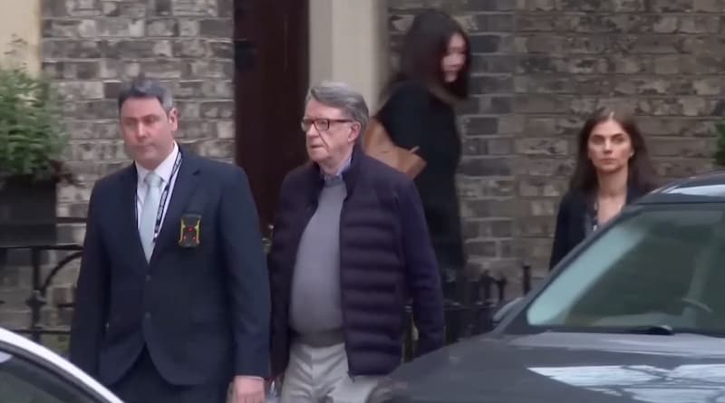 Peter Mandelson pågrepet av politiet