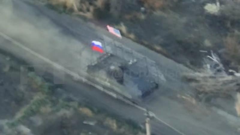 Panservogn med amerikansk flagg skaper raseri i Ukraina
