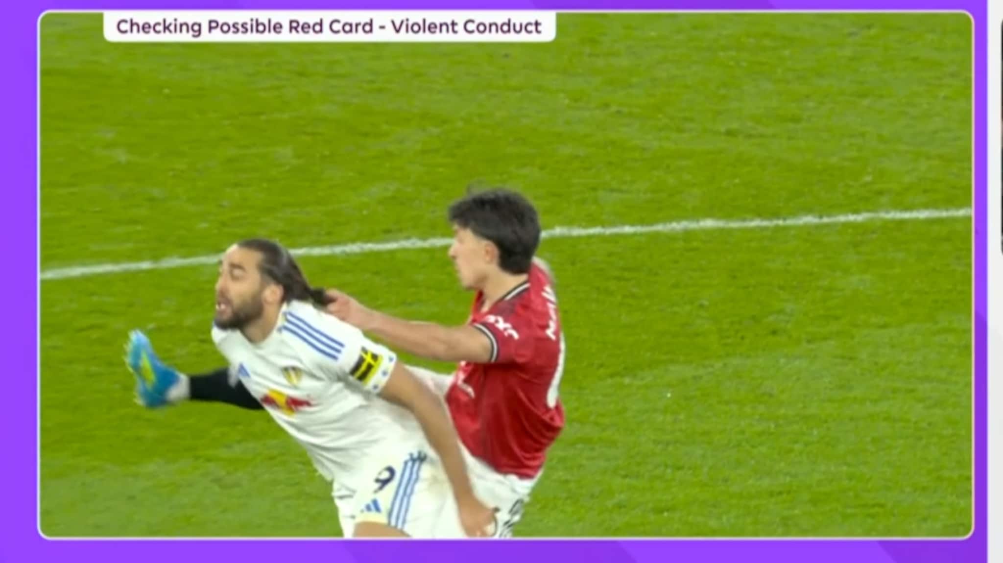 Manchester United-midtstopper lugget motstander og ble utvist