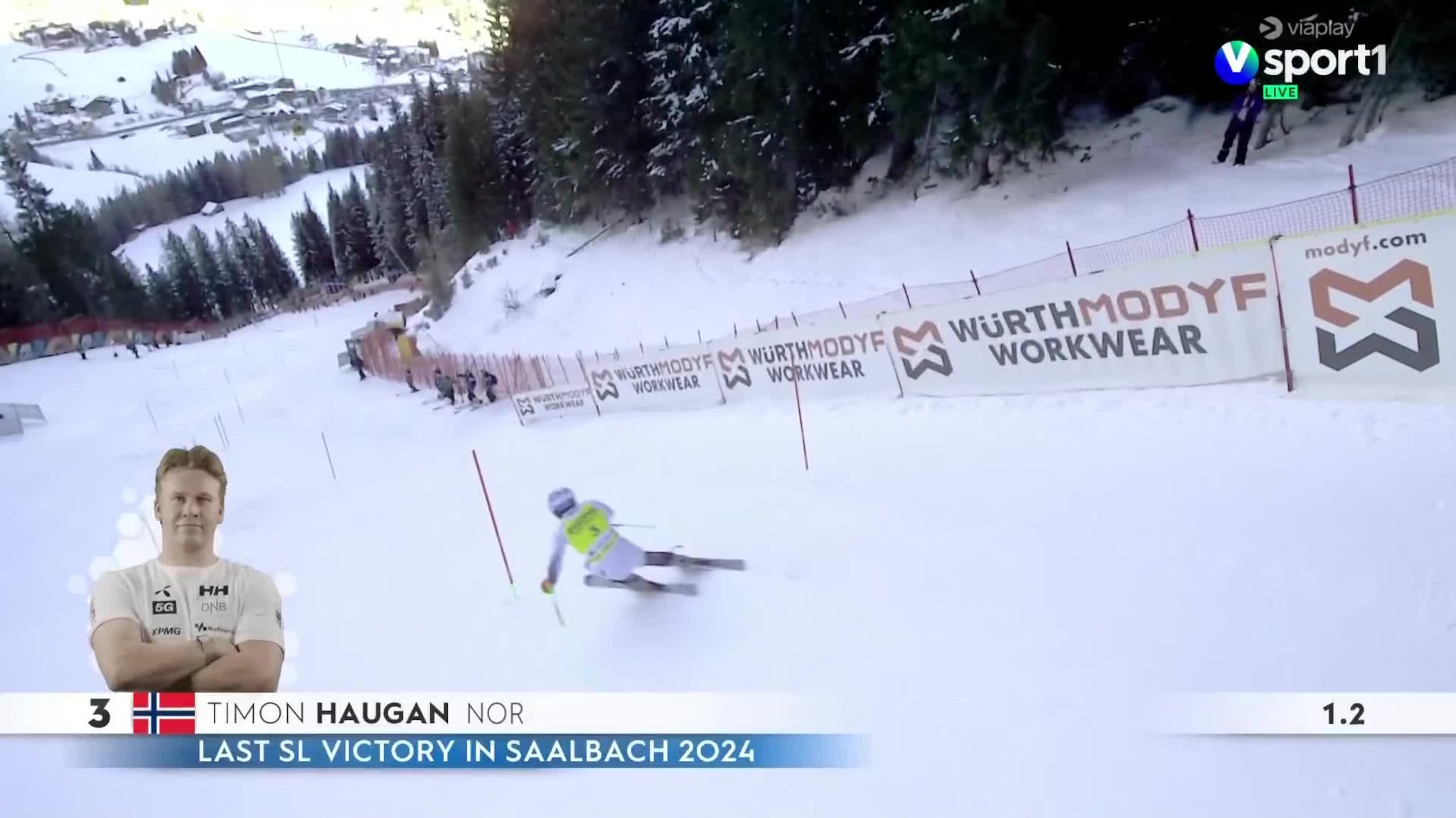 Norsk dobbeltledelse i Alta Badia slalåm