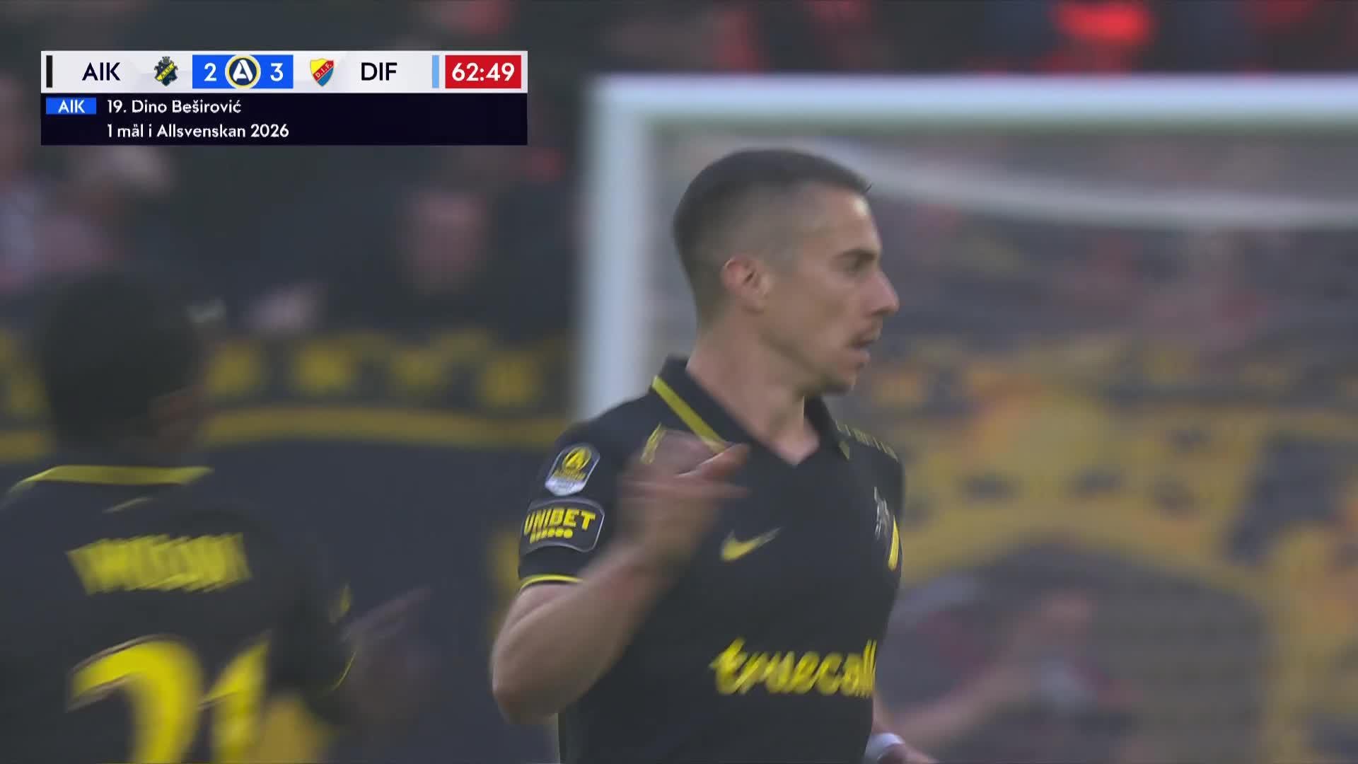 Dino Besirovic med mål mot Djurgården