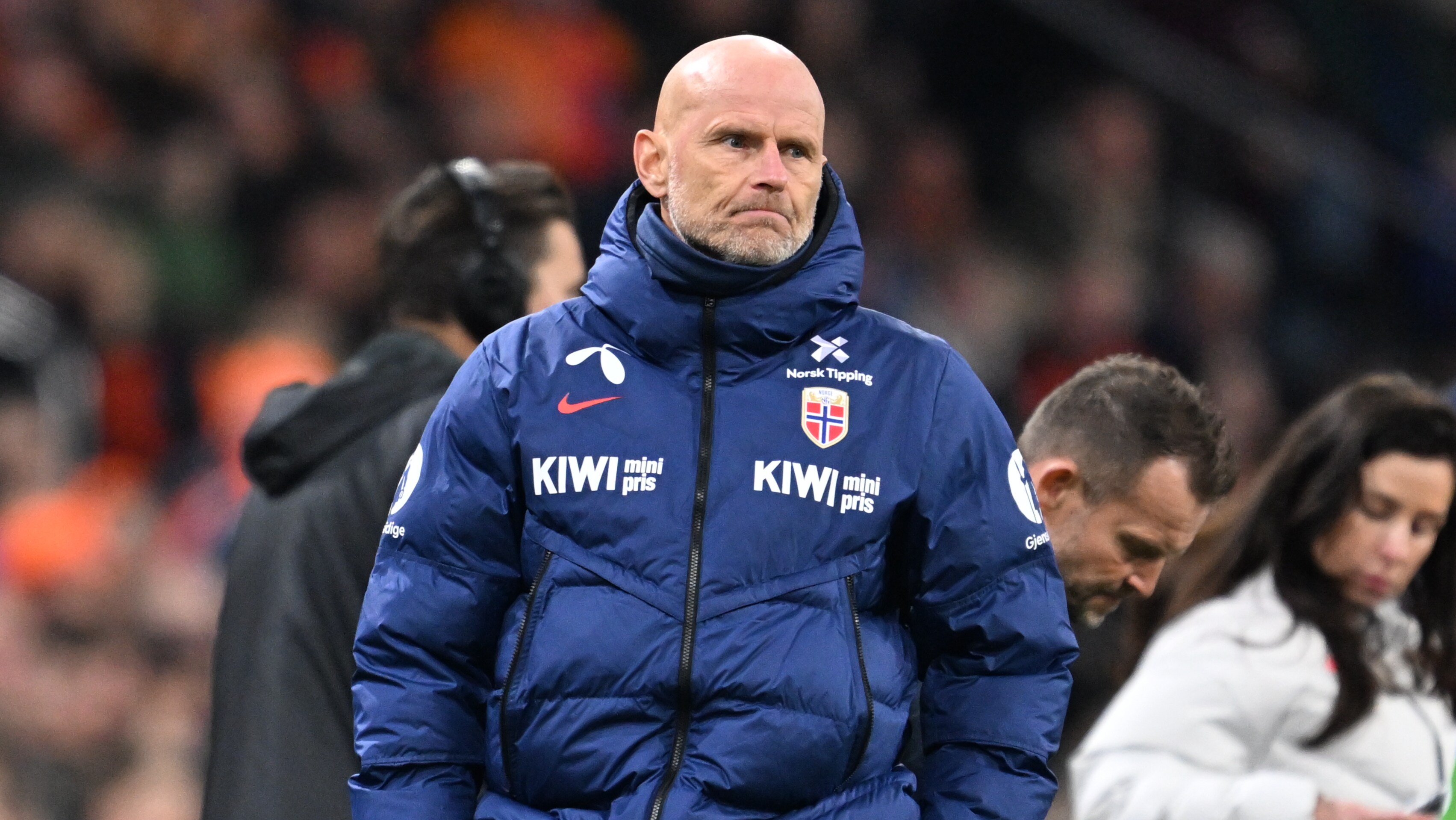 Ståle Solbakken møter pressen etter kampen mot Nederland