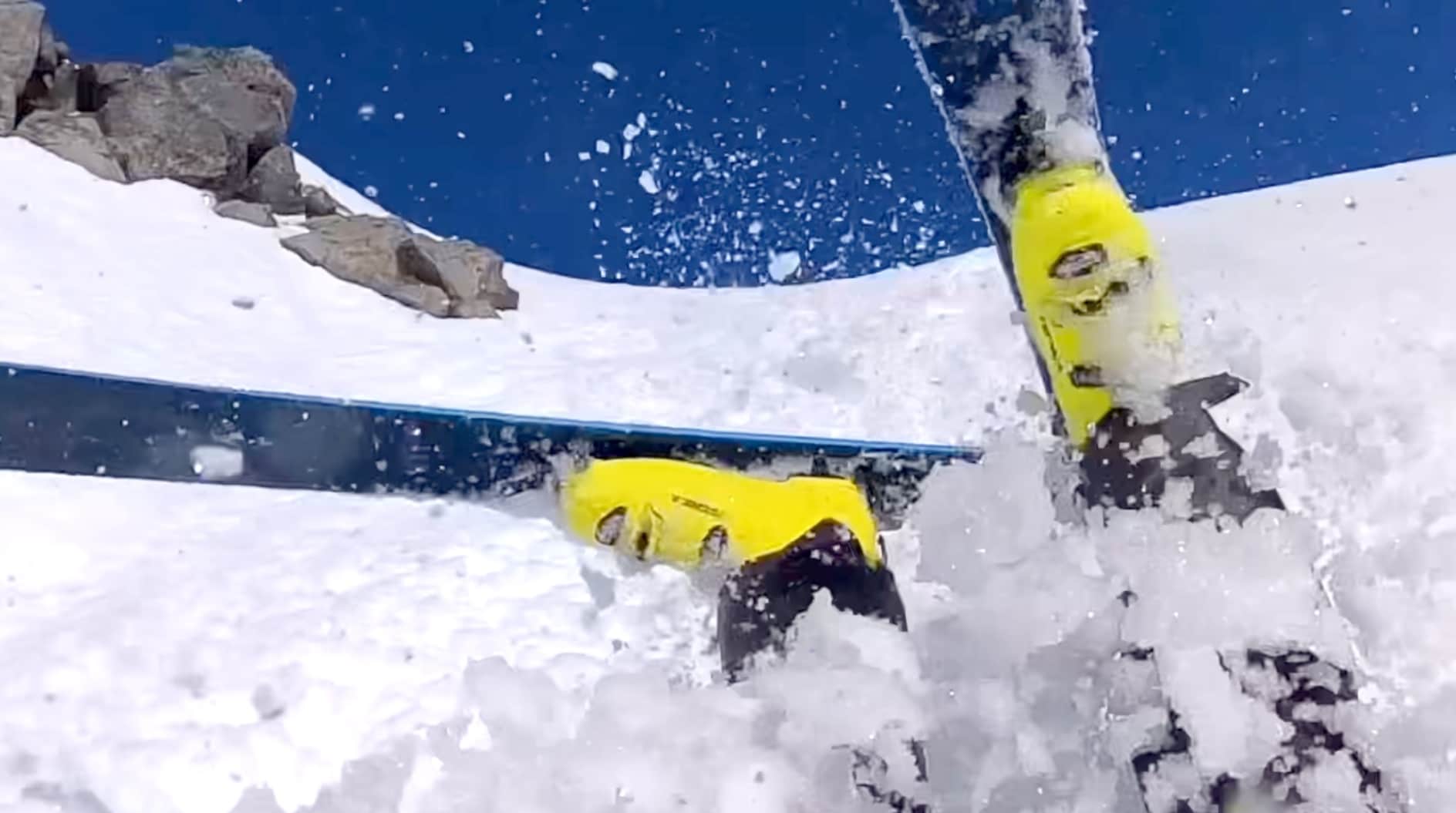 Utløste snøskred - skled 350 meter