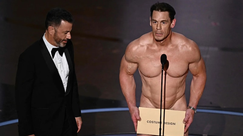 John Cena presented the award naked