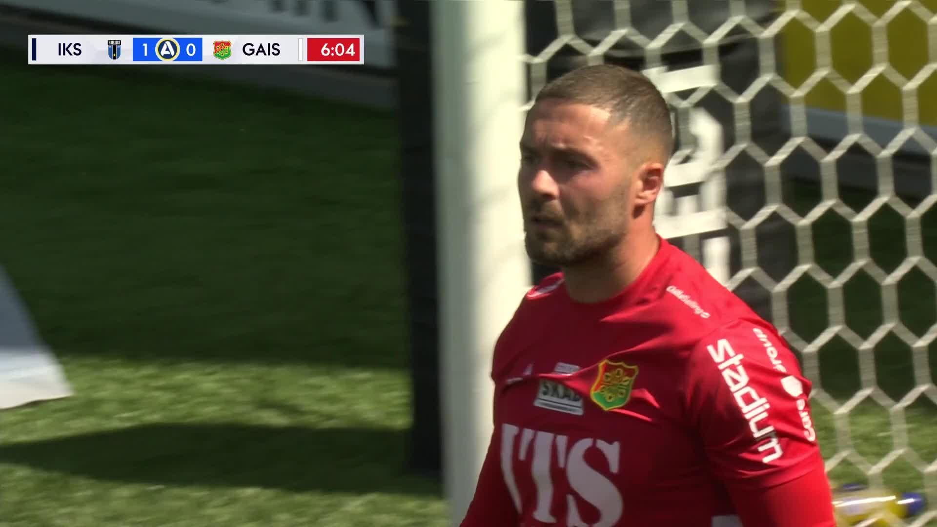 Isak Bjerkebo med mål mot GAIS