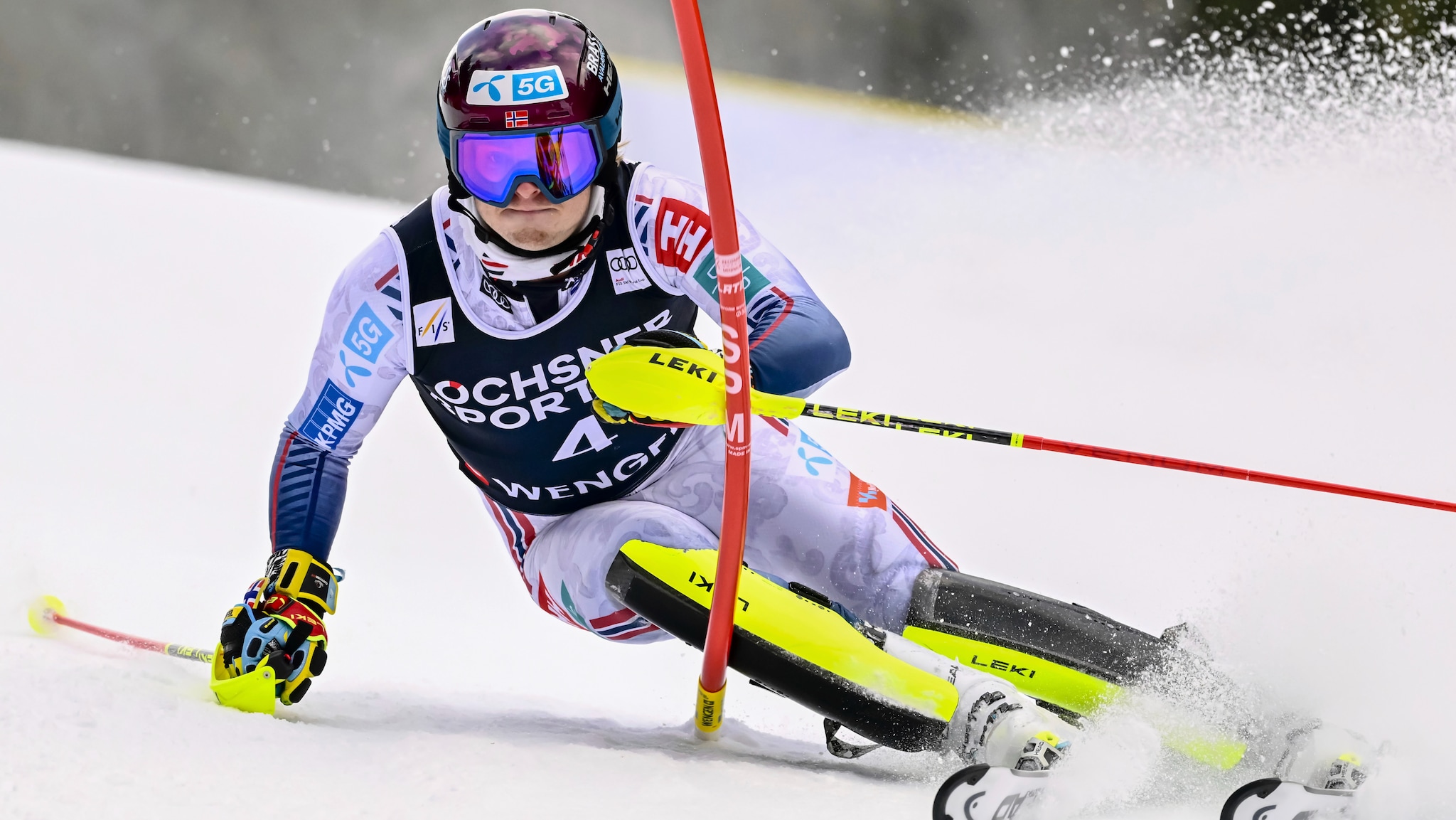 Atle Lie McGrath vinner slalåm i Wengen