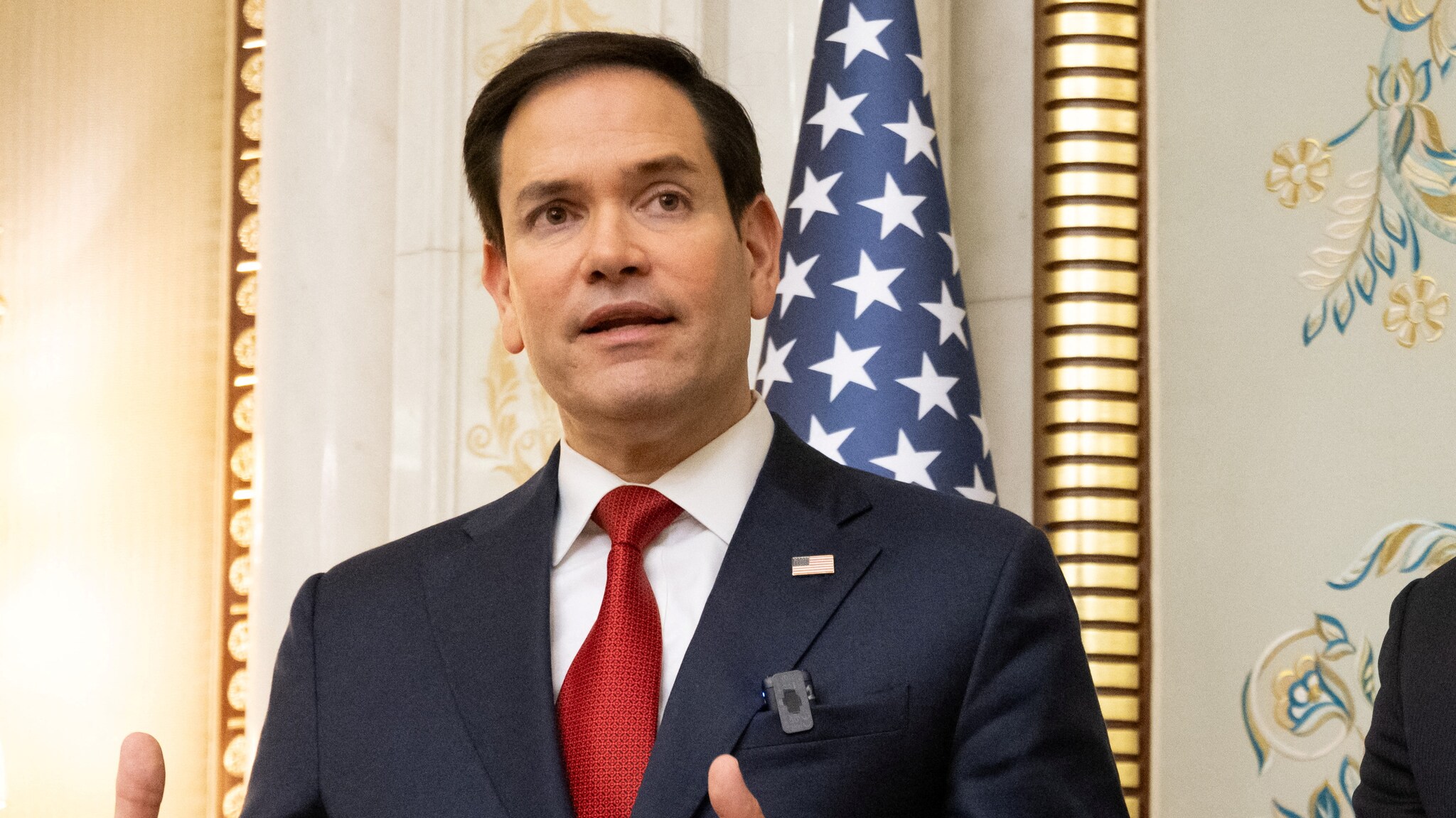 Rubio møter pressen